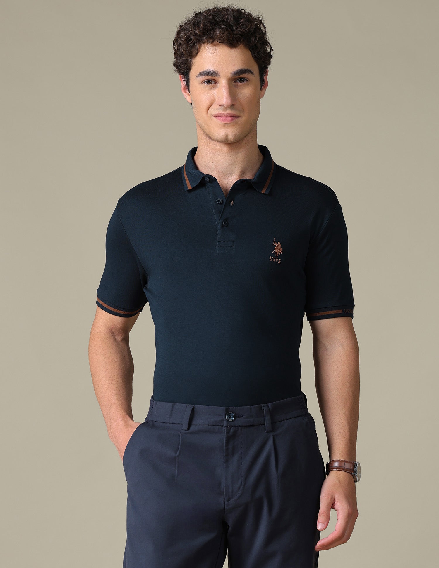 Solid Regular Fit Polo Shirt