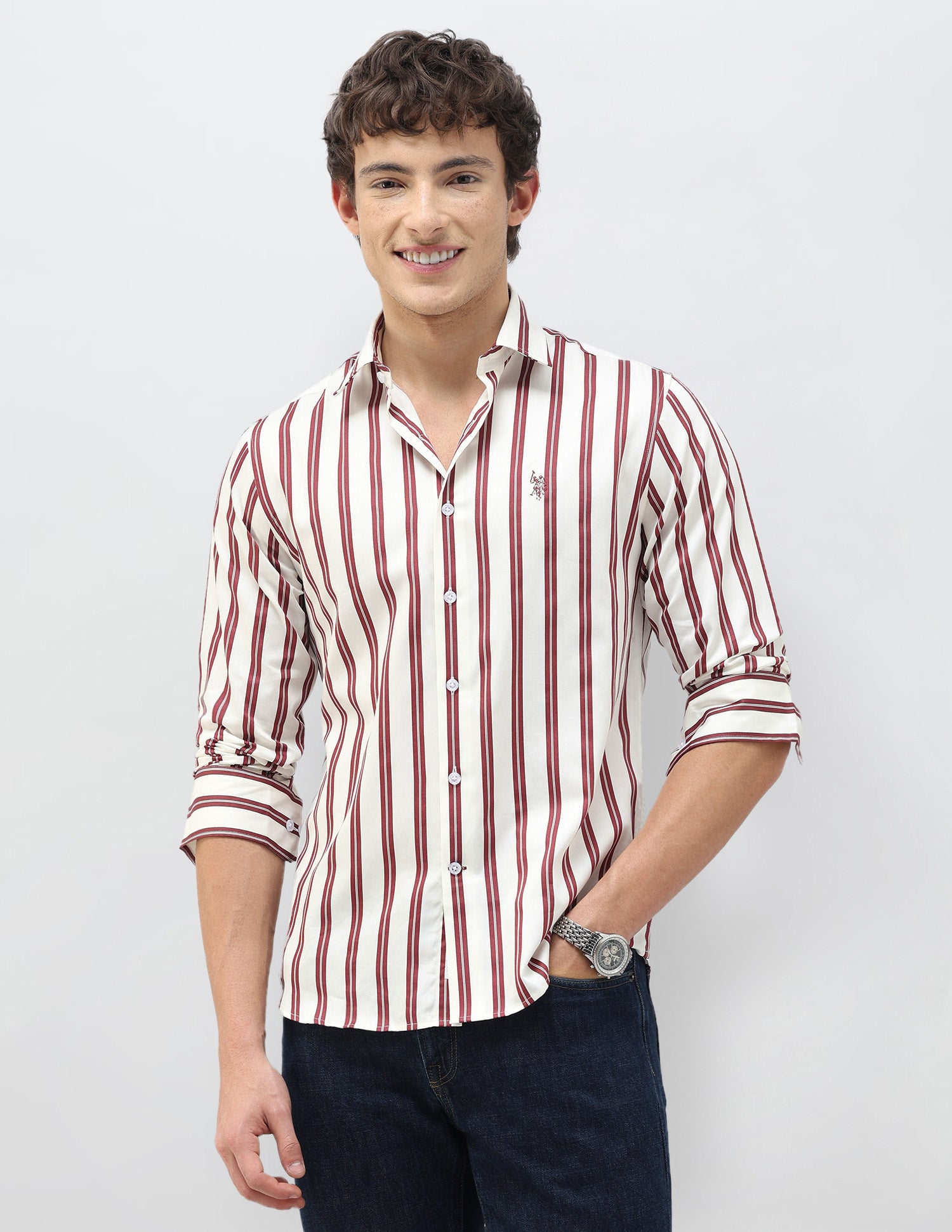New Port Marina Vertical Striped Shirt