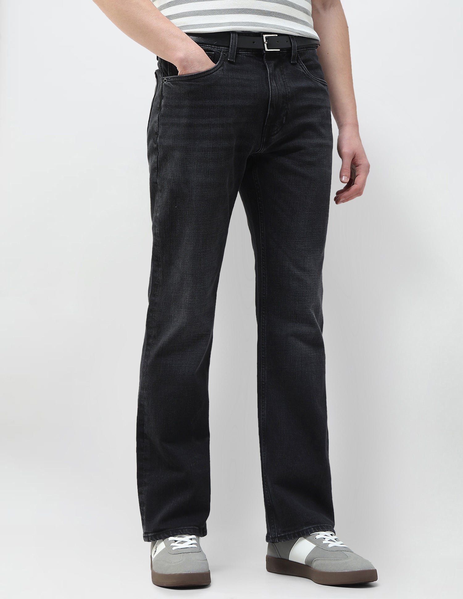 Whiskered Connor Bootcut Fit Jeans