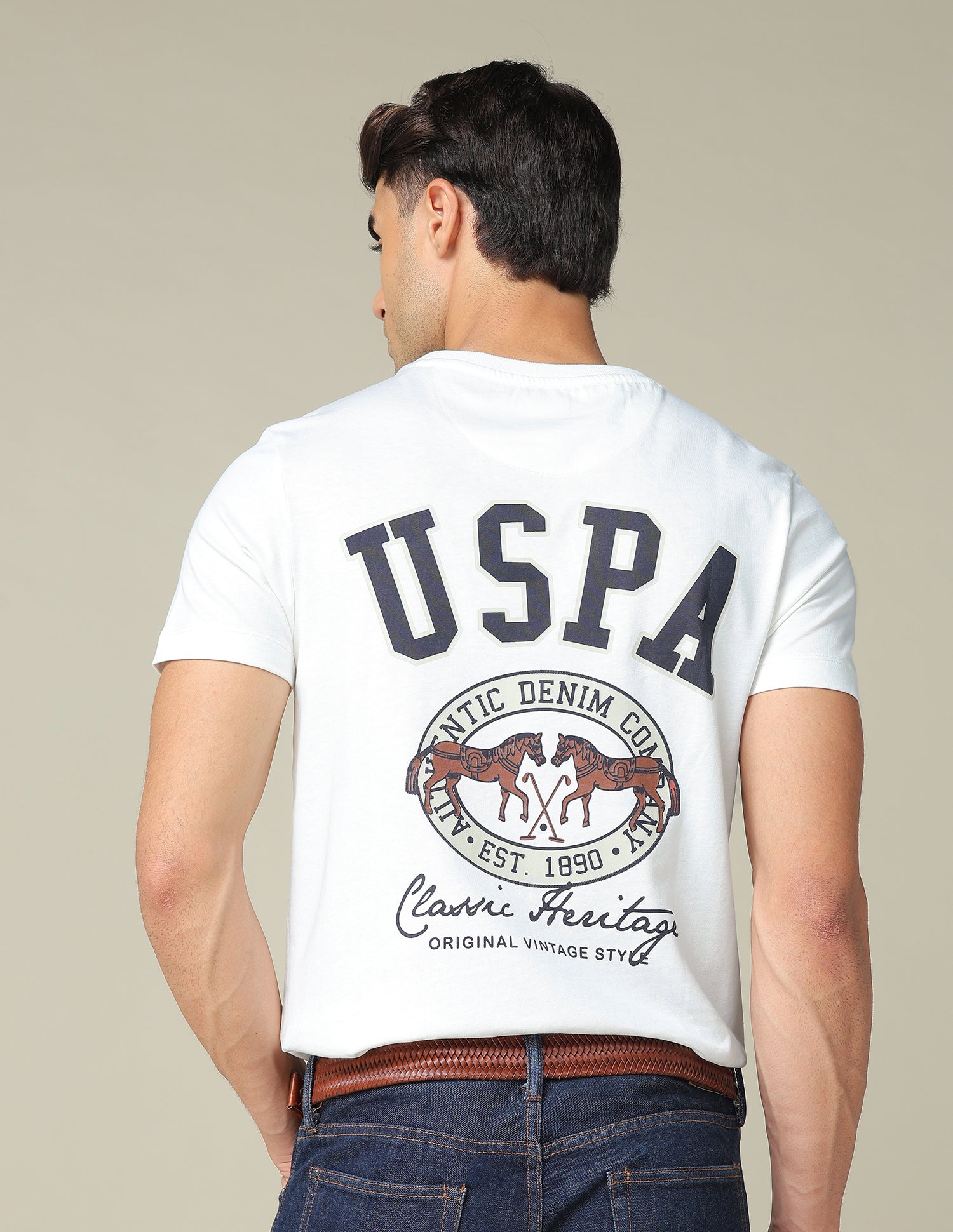 Muscle Fit Brand Printed T- Shirt