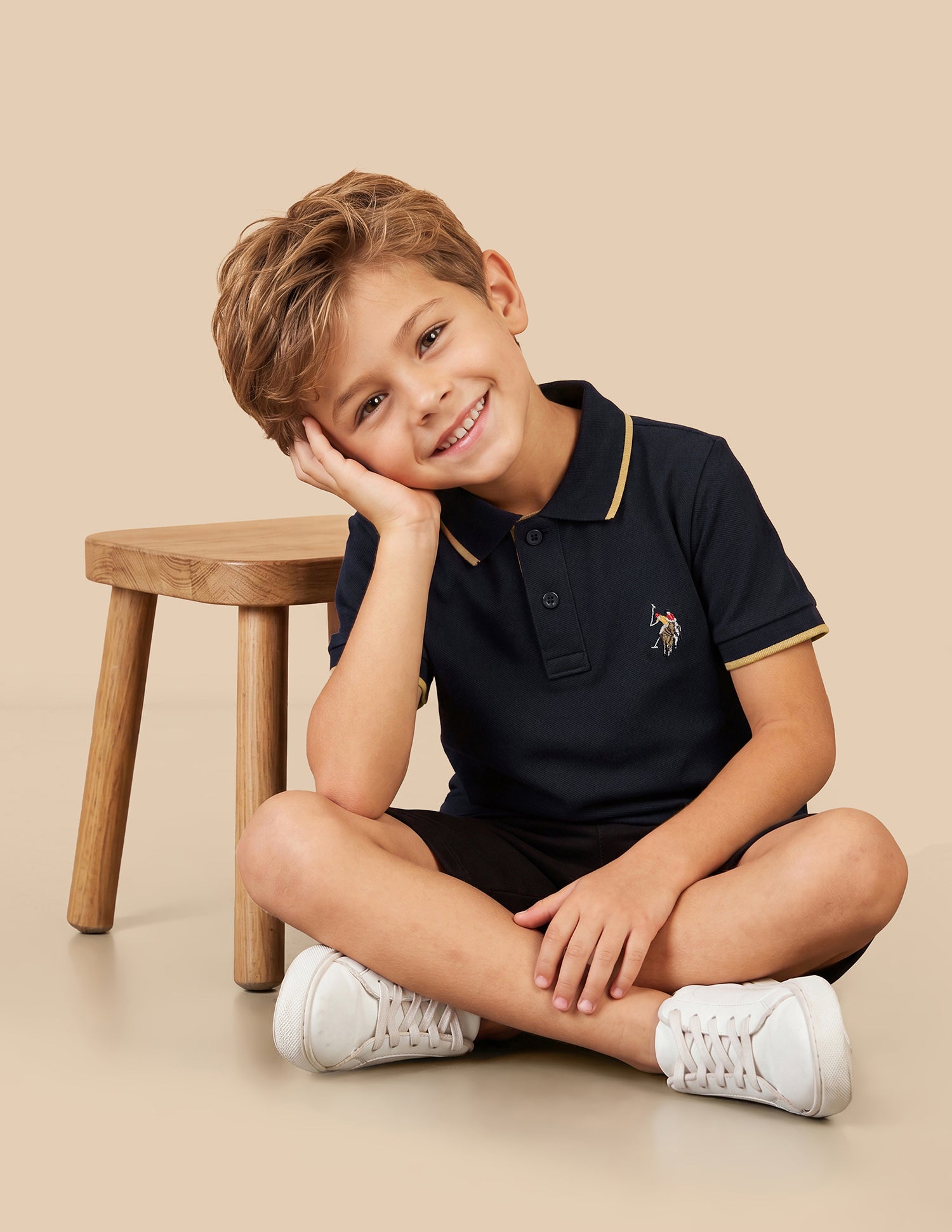 Graphic Brand Embroidered Regular Fit Polo Shirt Navy - U.S. Polo Assn. India | Large