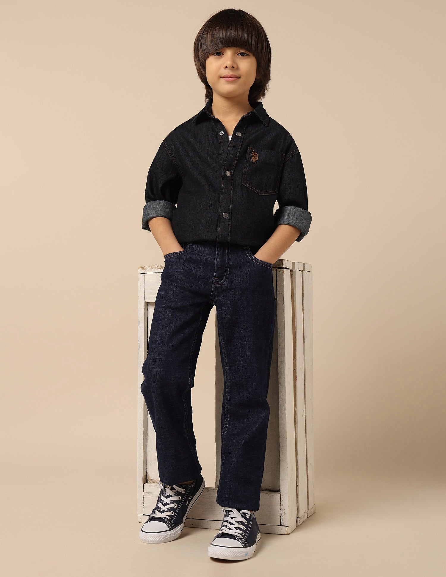 Boys Stone Washed Relaxed Fit Jeans