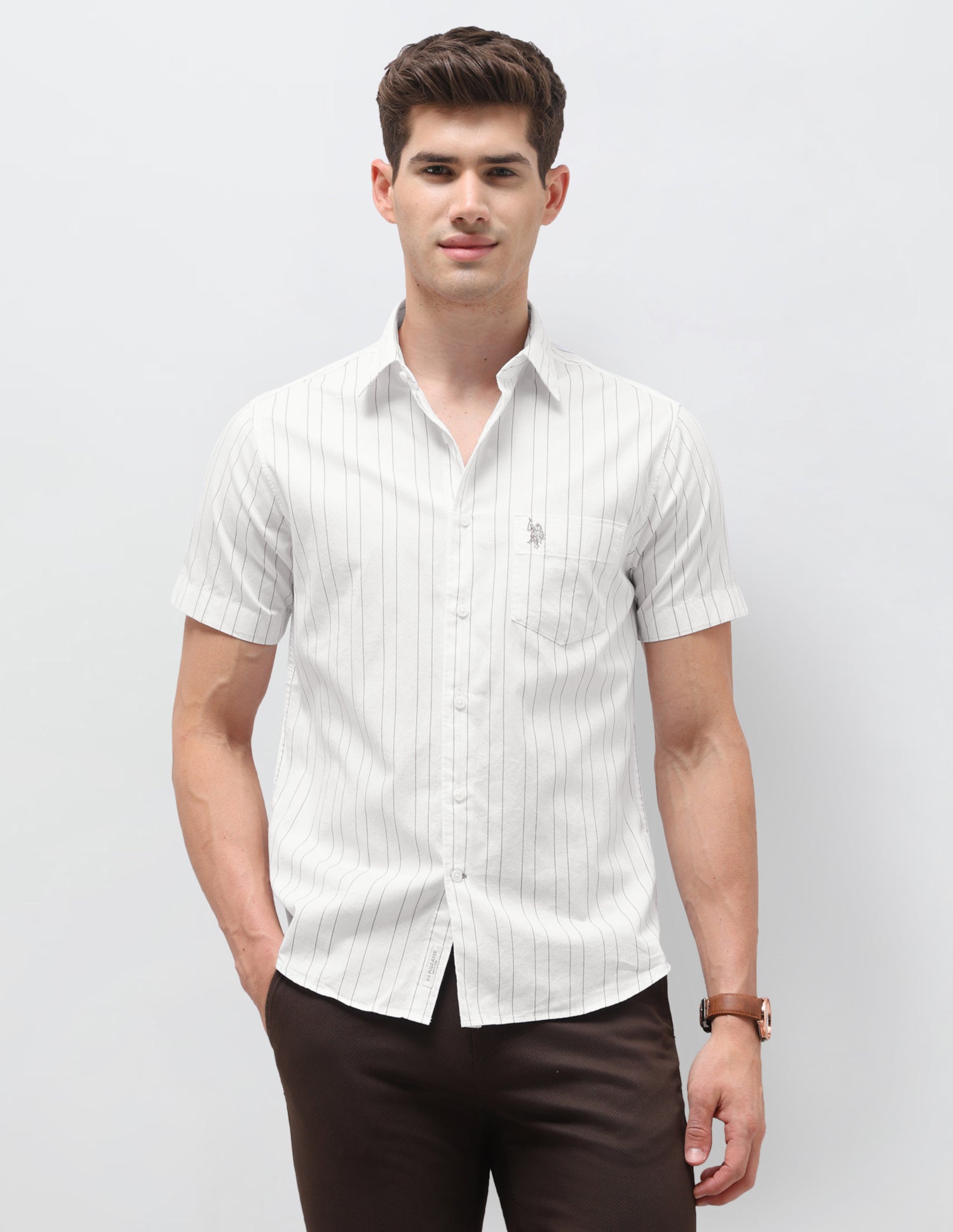 Dobby Vertical Striped Shirt