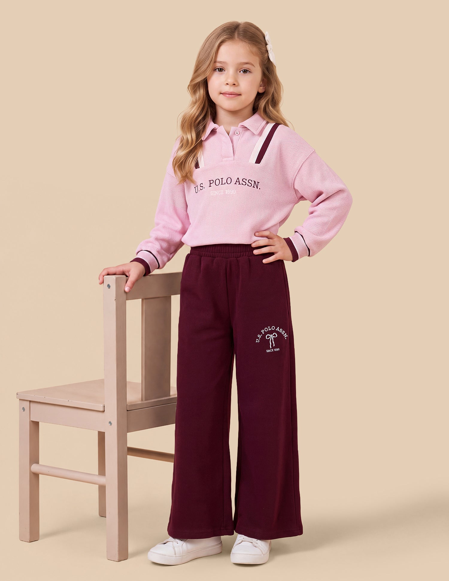 Mid Rise Loose Fit Track Pants Maroon - U.S. Polo Assn. India | Large