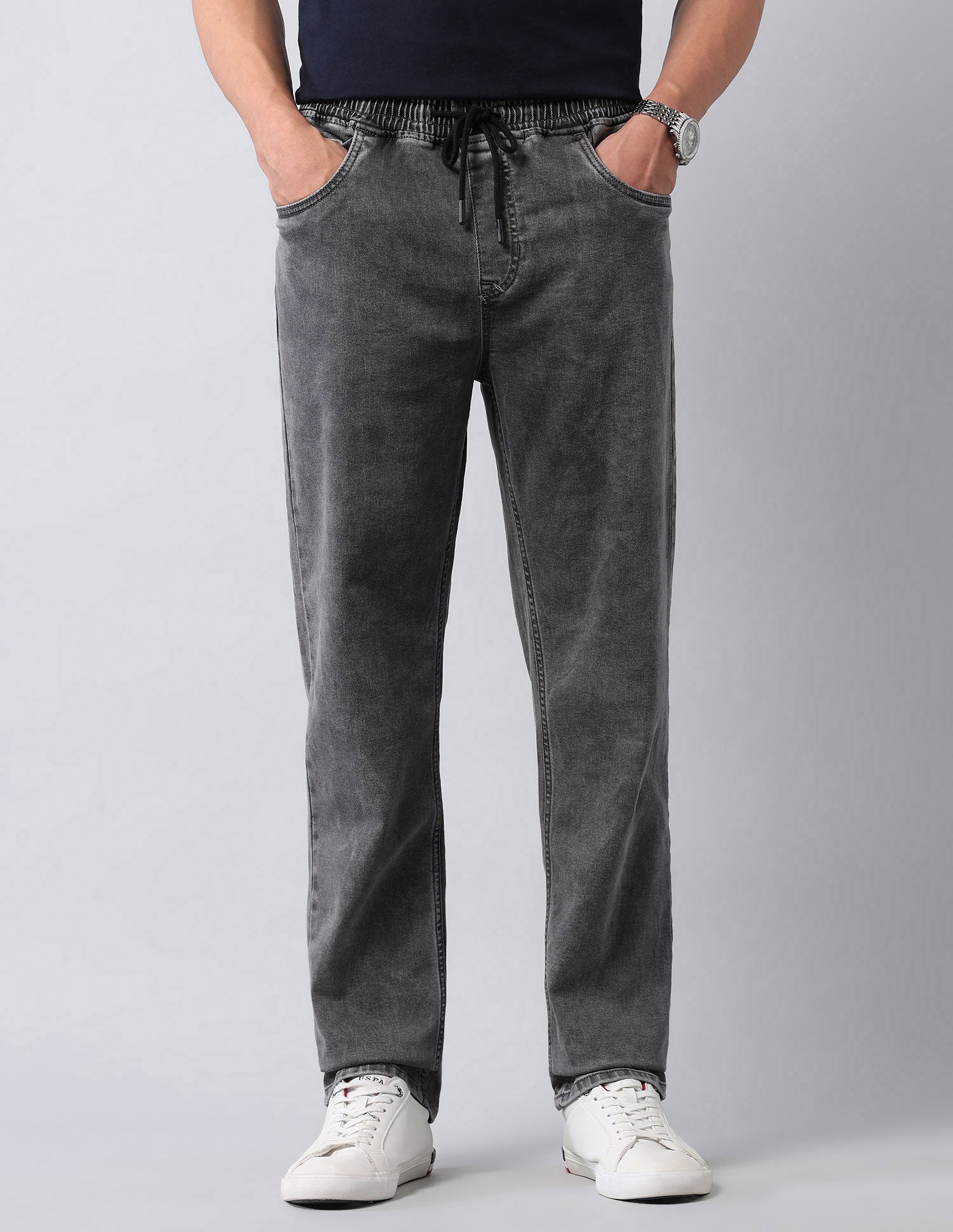 Jogger Regular Fit Grey Jeans Grey - U.S. Polo Assn. India | Large