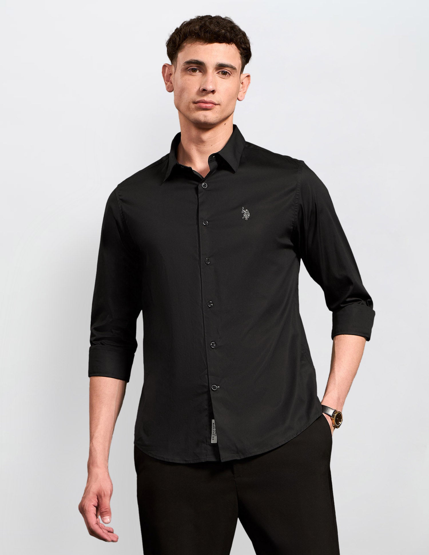 Poplin Black & Gold Shirt