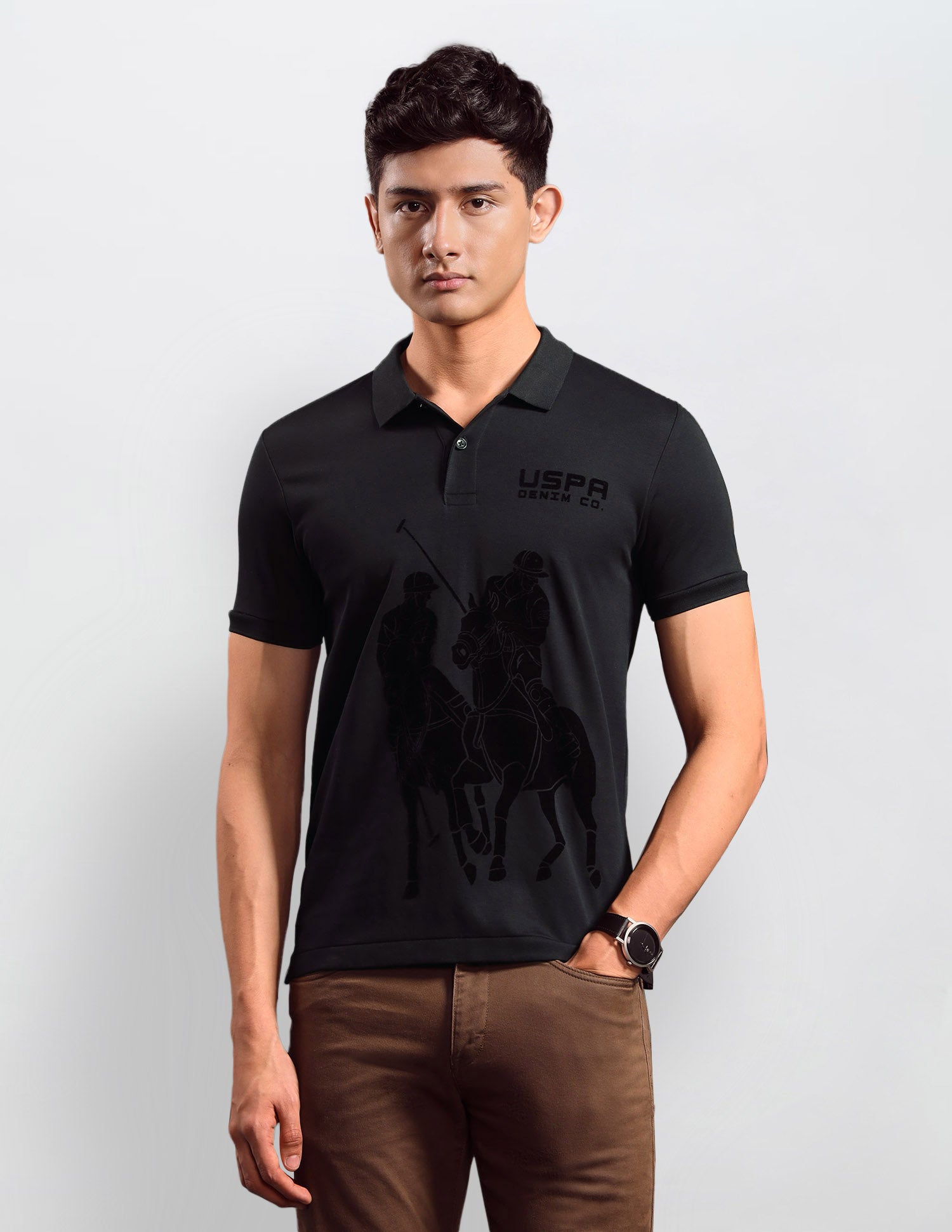 Graphic Printed Regular Fit Polo shirt