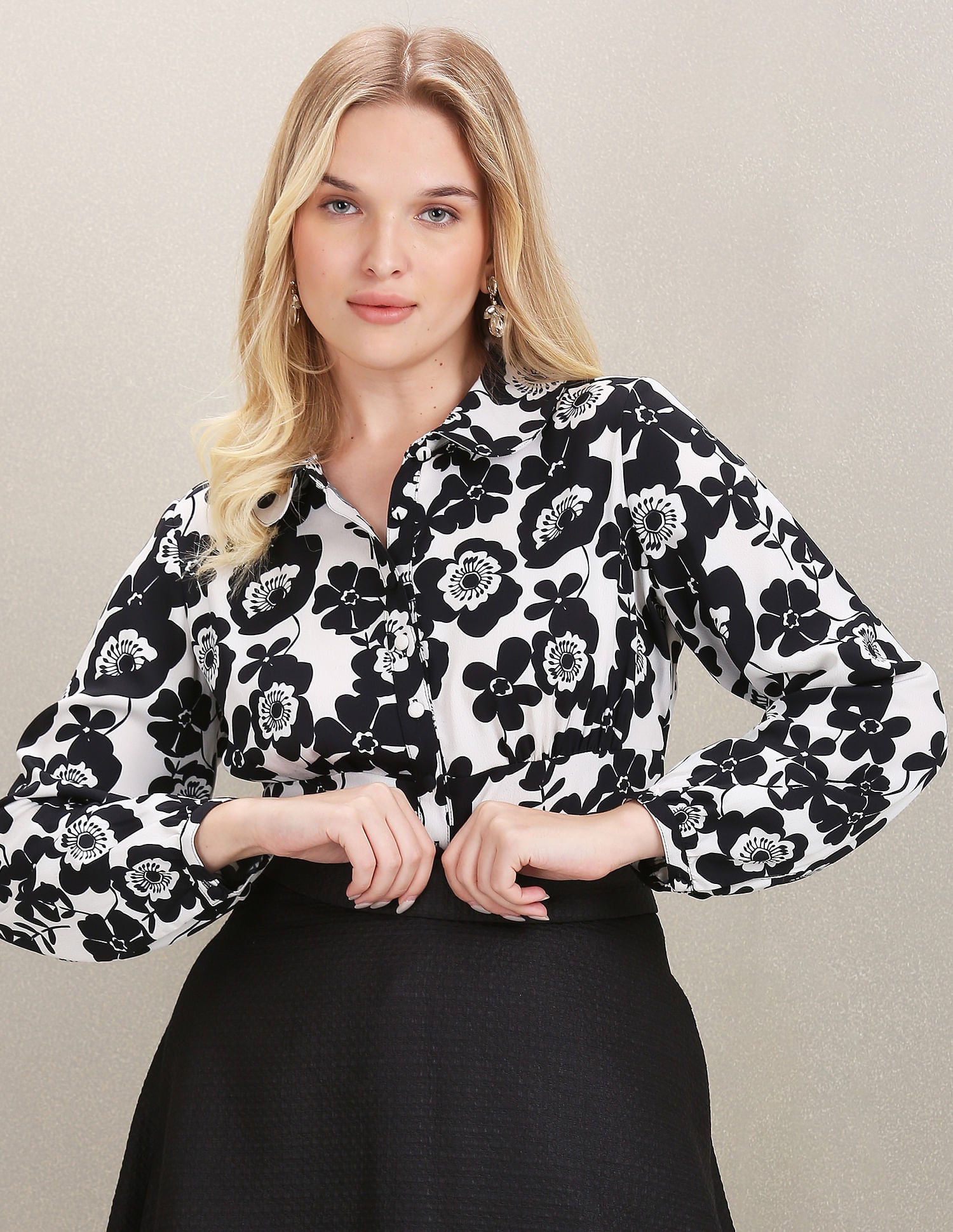 Floral Printed Shirt Black - U.S. Polo Assn. India | Large