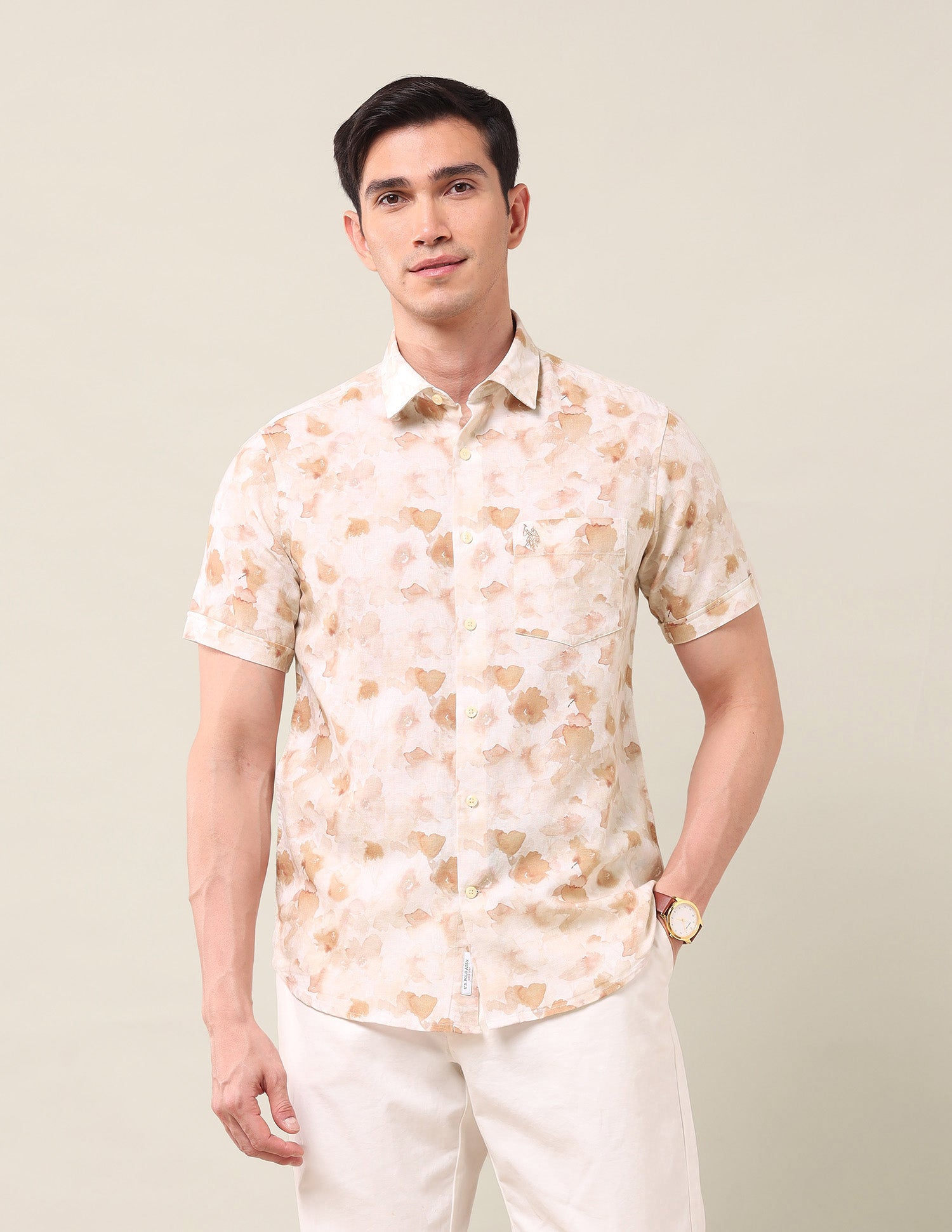 Tailored Fit Floral Printed Shirt