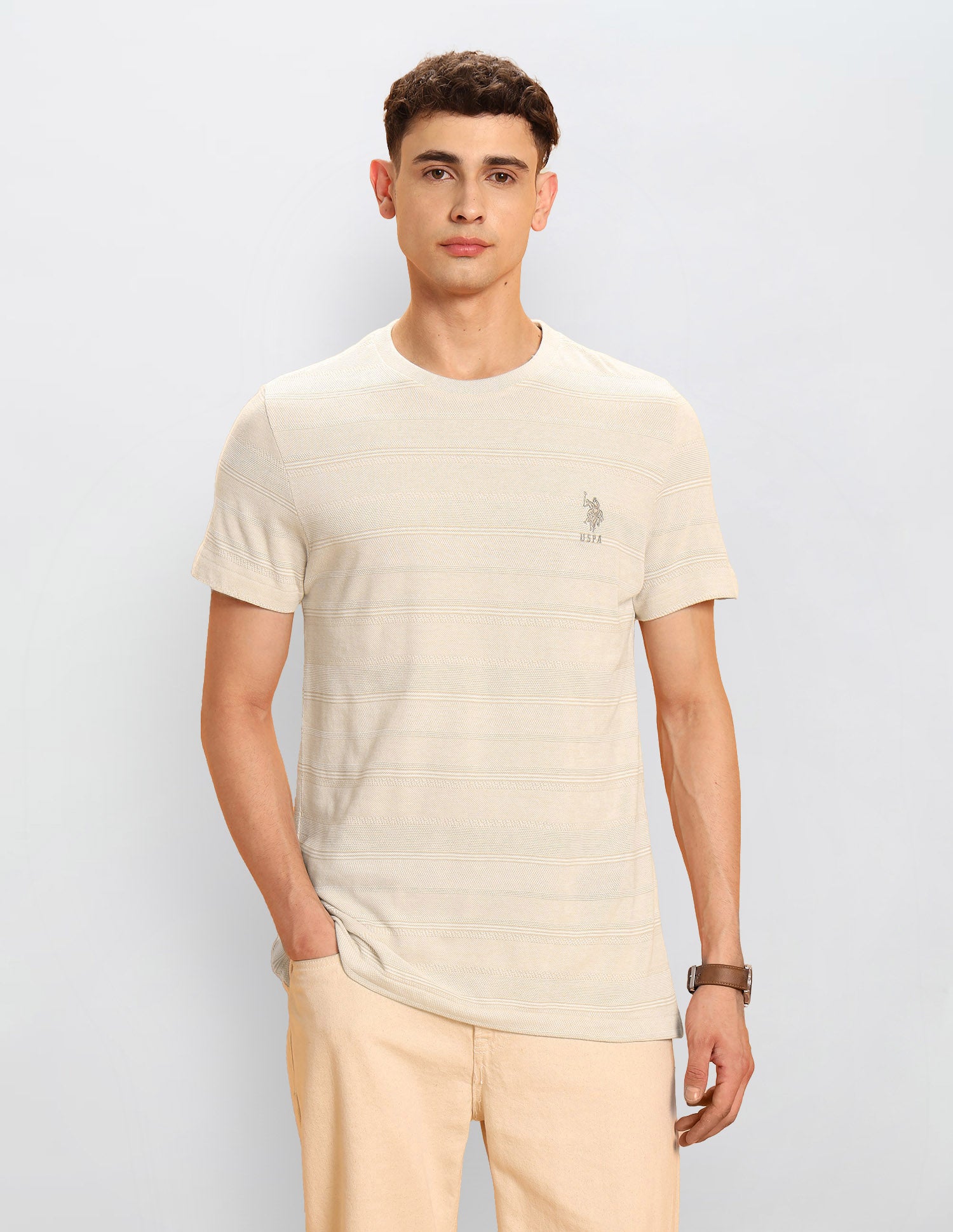 Horizontal Striped Slim Fit T-Shirt