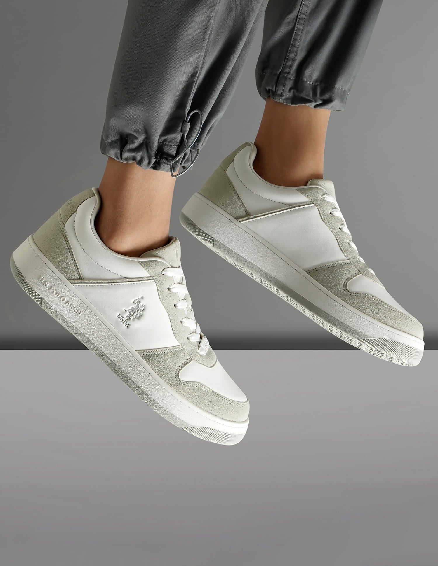 Men Joan Colourblocked Sneakers White - U.S. Polo Assn. India | Large
