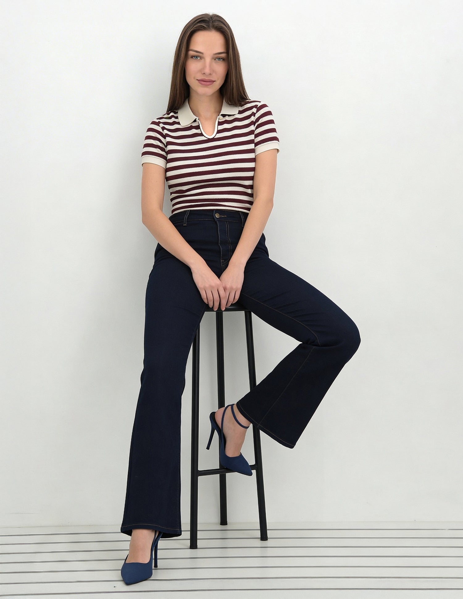 High Rise Bootcut Jeans Blue - U.S. Polo Assn. India | Large