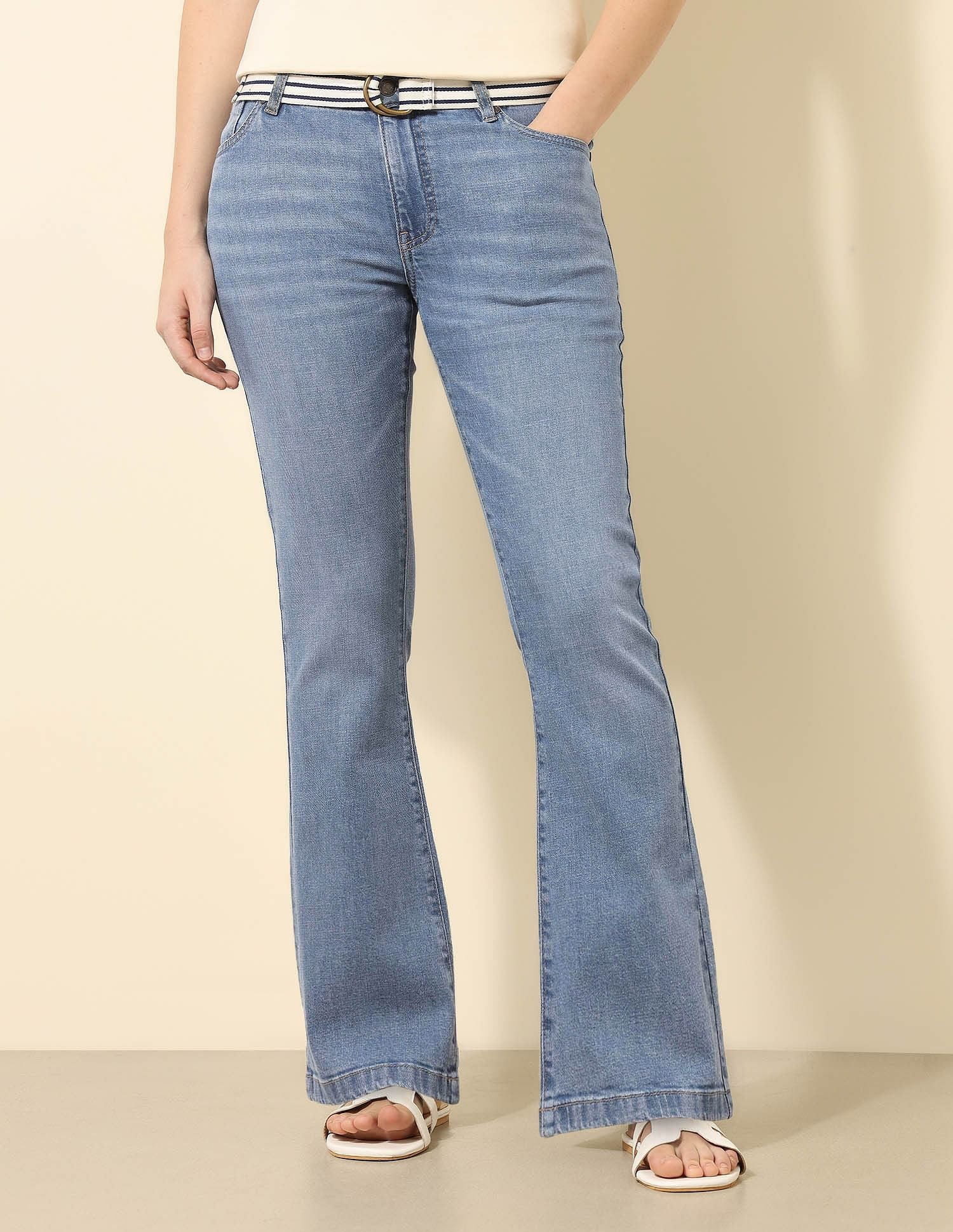 Mid-Rise Skinny Bootcut Jeans