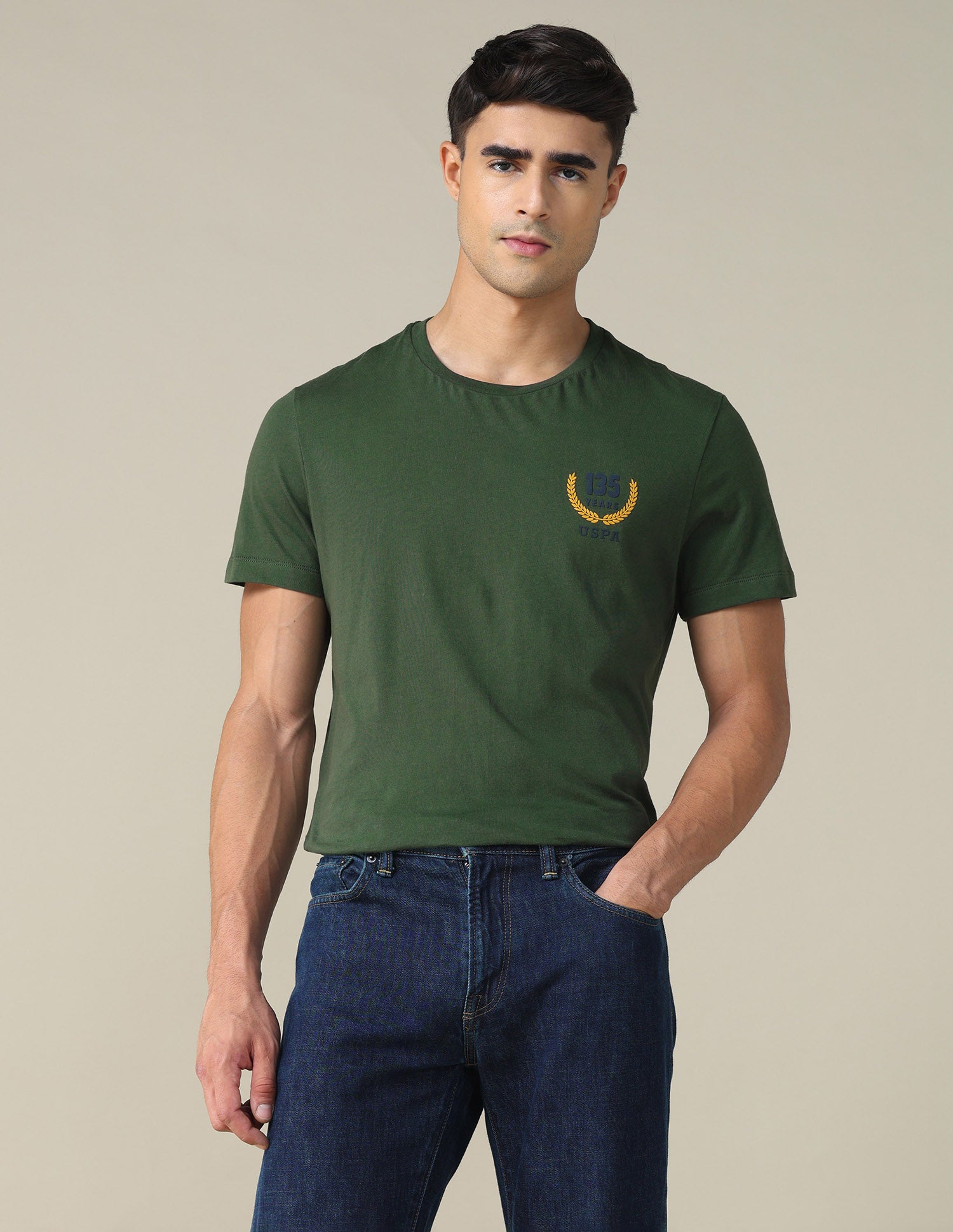 Regular Fit Solid T-shirt