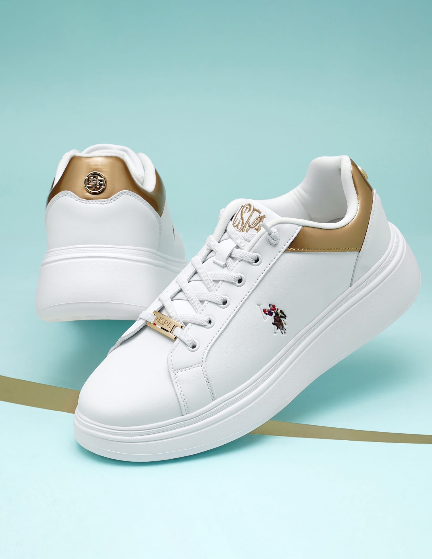 Women Logo Elsie 2.0 Sneakers Off-White - U.S. Polo Assn. India | Large