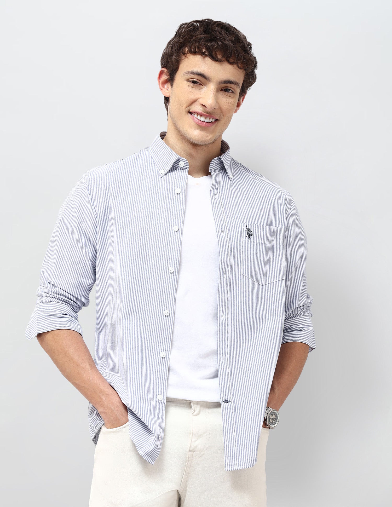 Vertical Striped Regular Fit Shirt