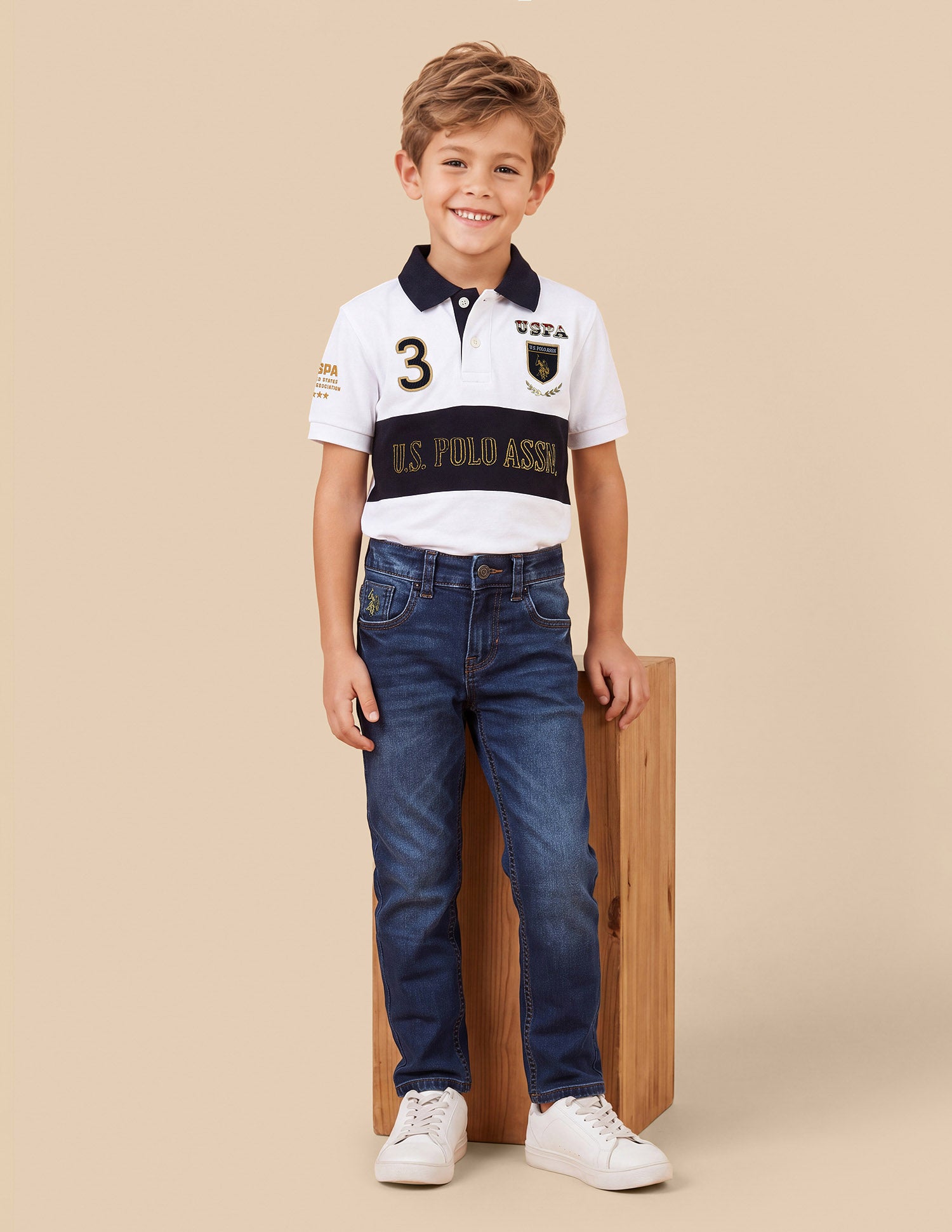 Relaxed Fit Blue Jeans Dark Blue - U.S. Polo Assn. India | Large
