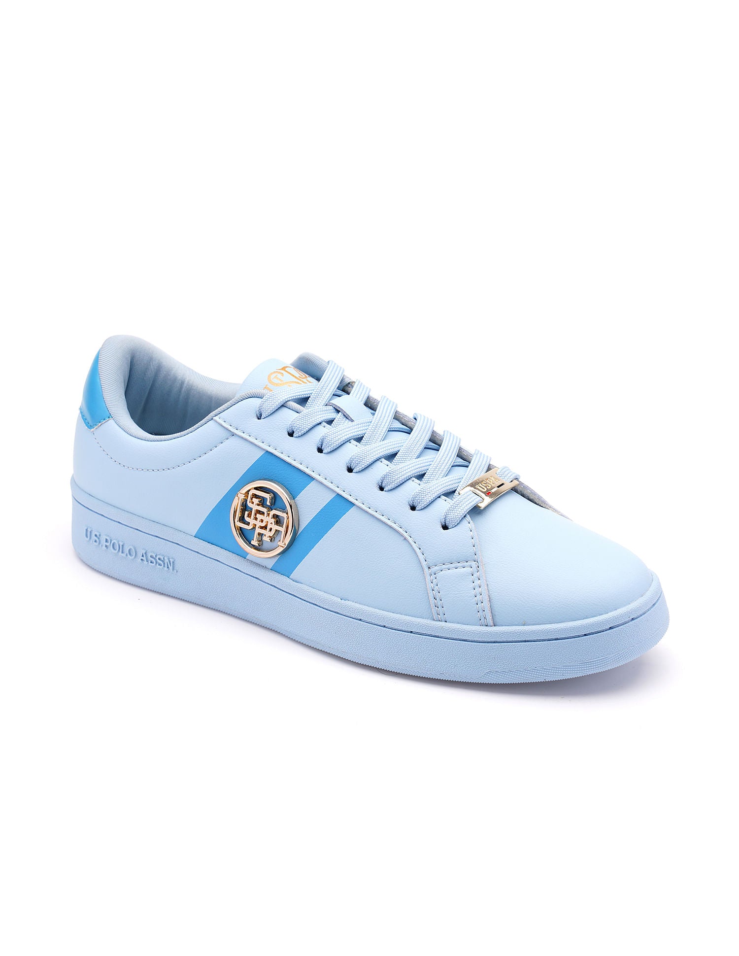 Women Emery 3.0 Striped Sneakers Light Blue - U.S. POLO ASSN. | Large