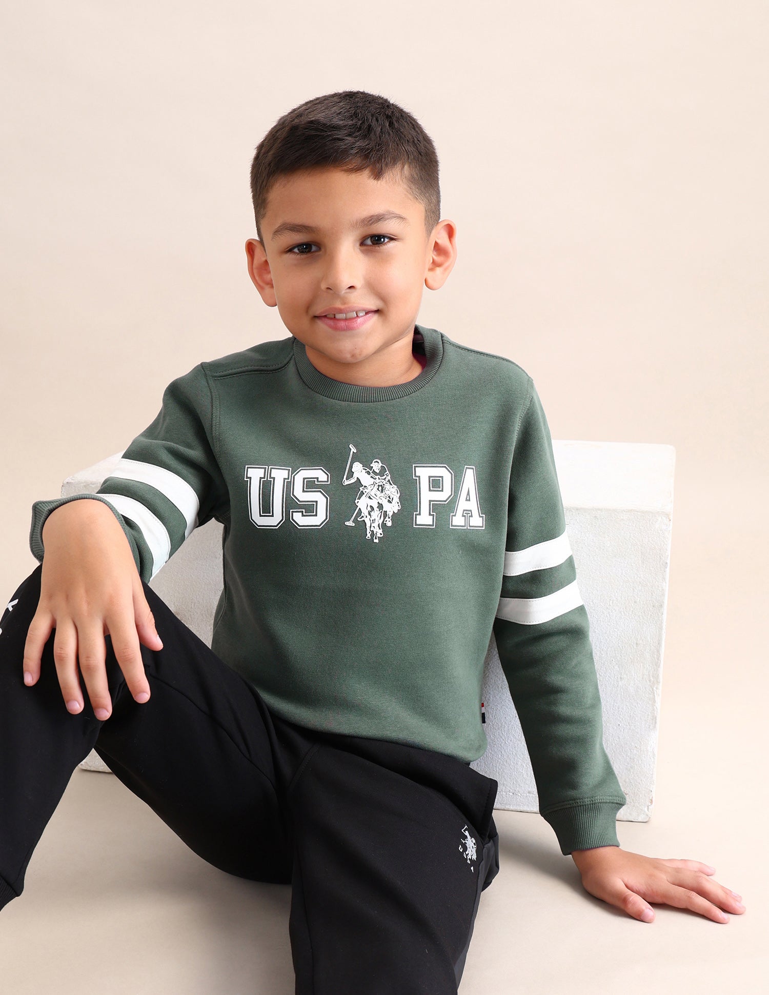 Boys Brand Printed Regular Fit Sweatshirt