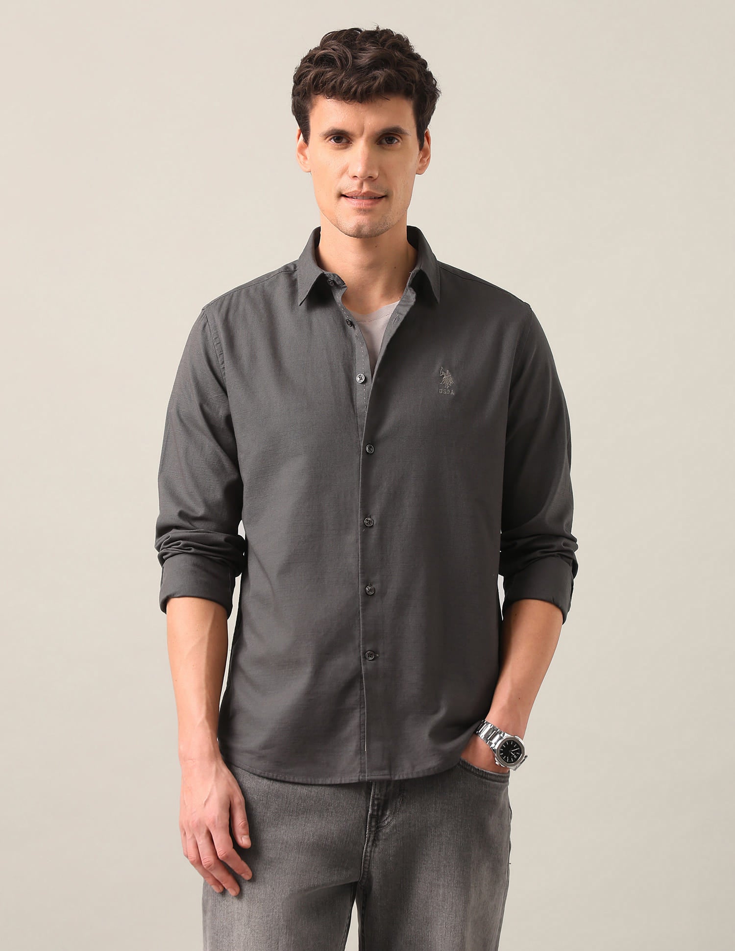 Solid Regular Fit Shirt