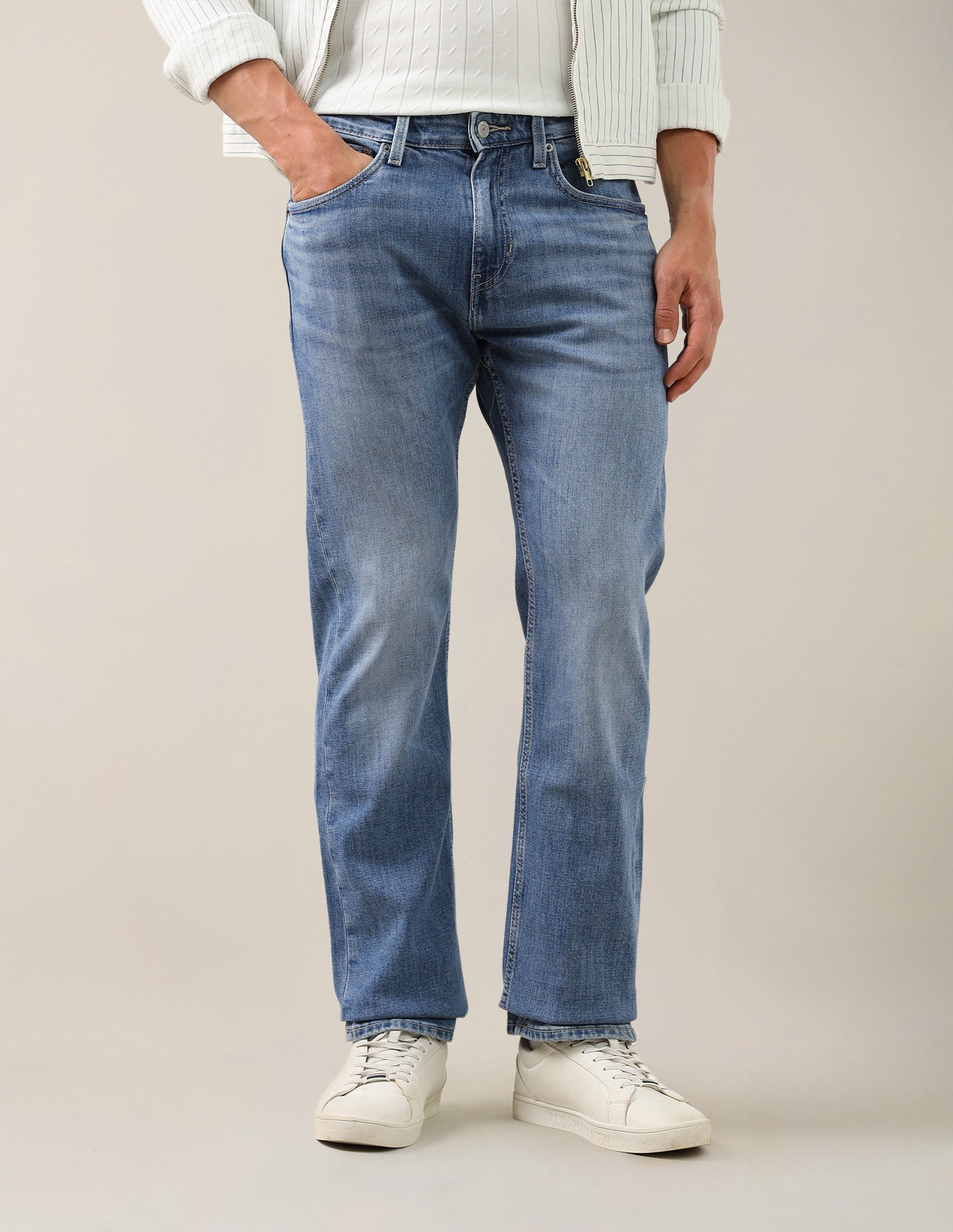 Mason Regular Straight Fit Blue Jeans Light Blue - U.S. Polo Assn. India | Large