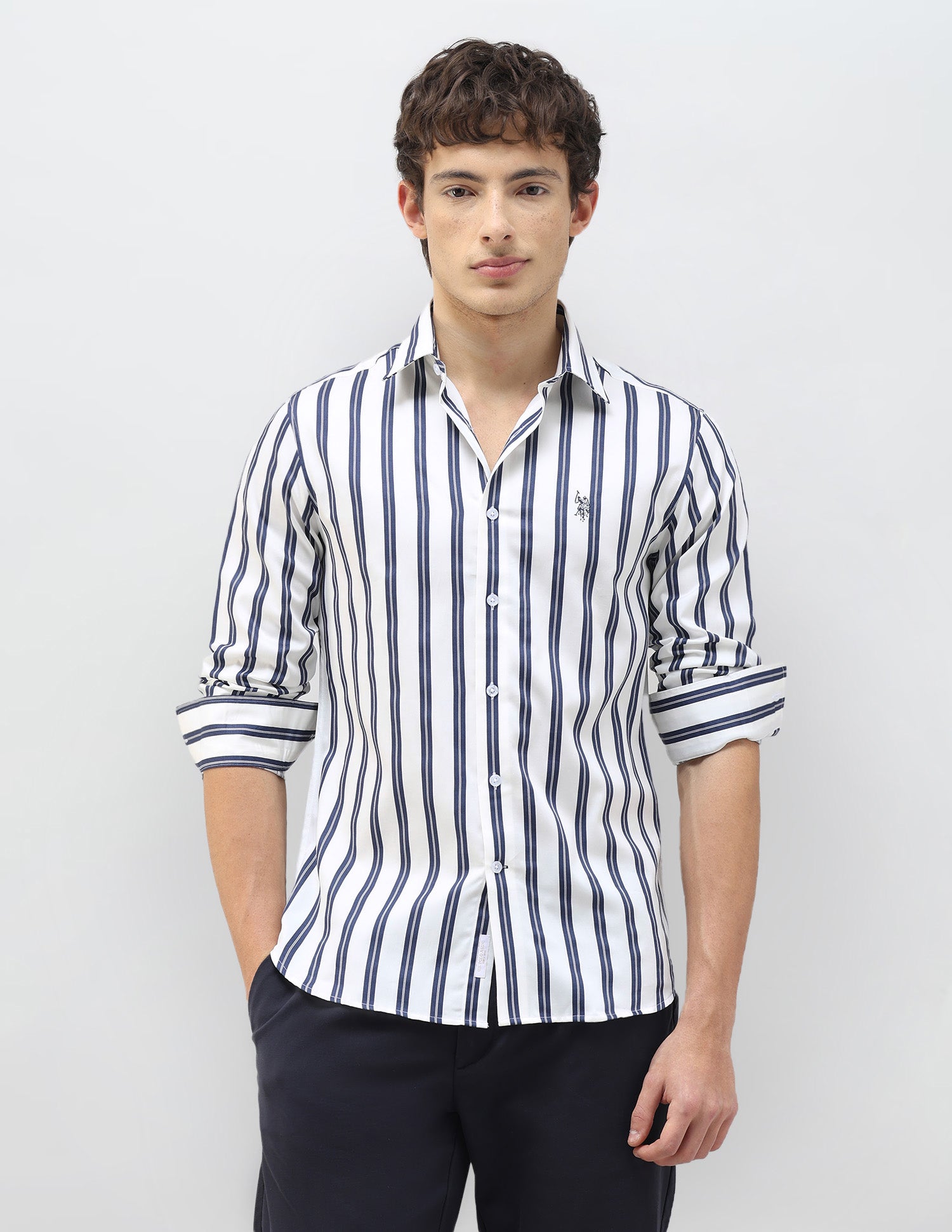 New Port Marina Vertical Striped Shirt