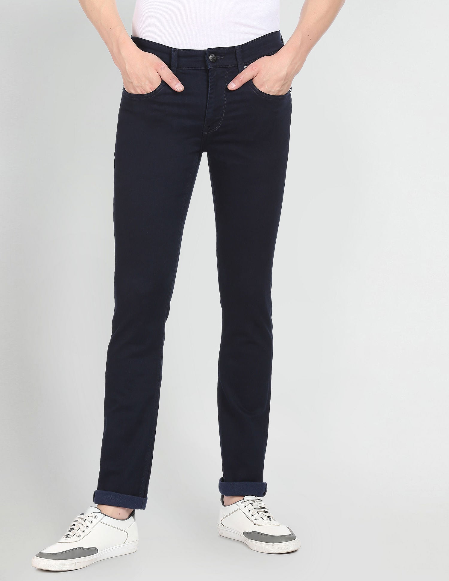Regallo Skinny Fit Dark Wash Jeans Blue - U.S. Polo Assn. India | Large