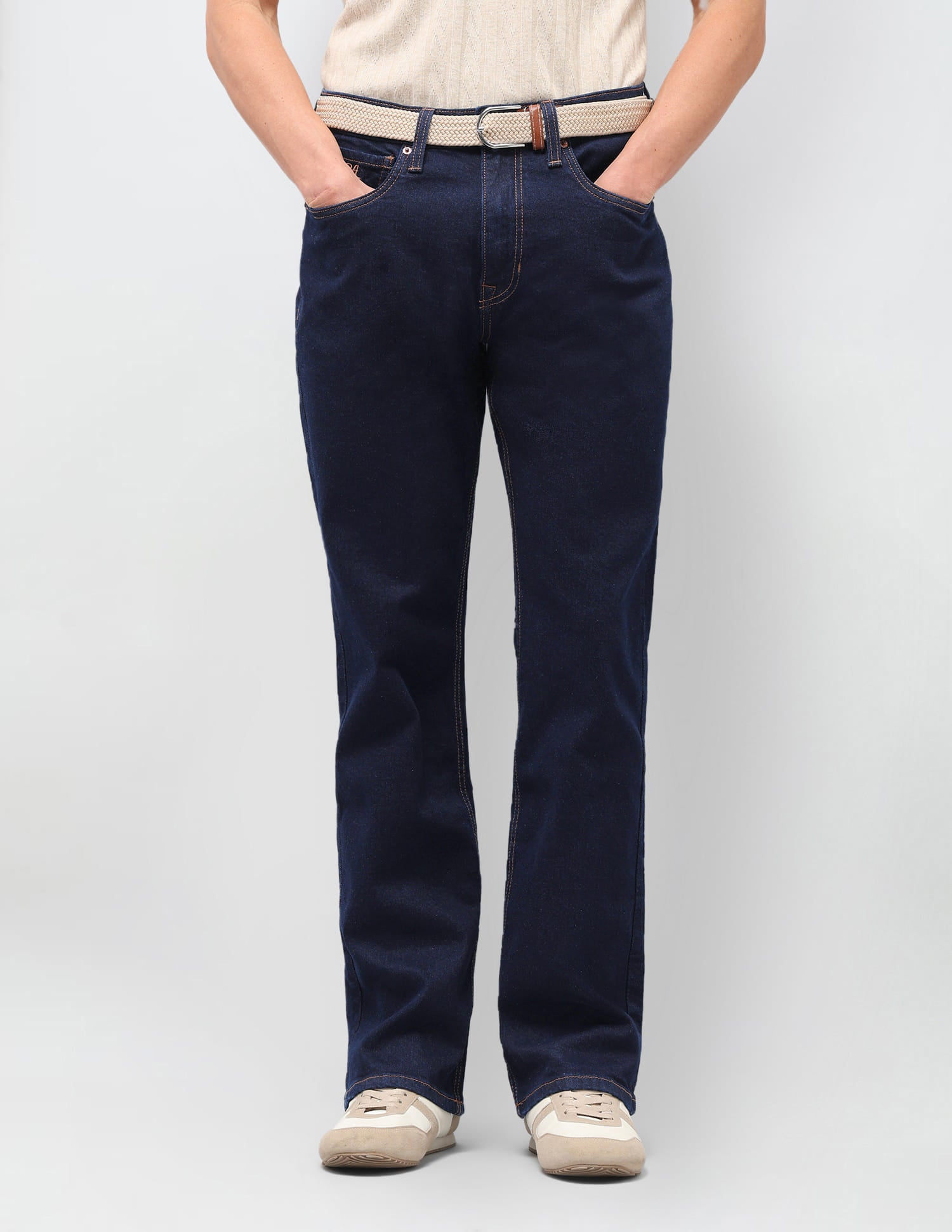 Solid Bootcut Jeans Blue - U.S. Polo Assn. India | Large