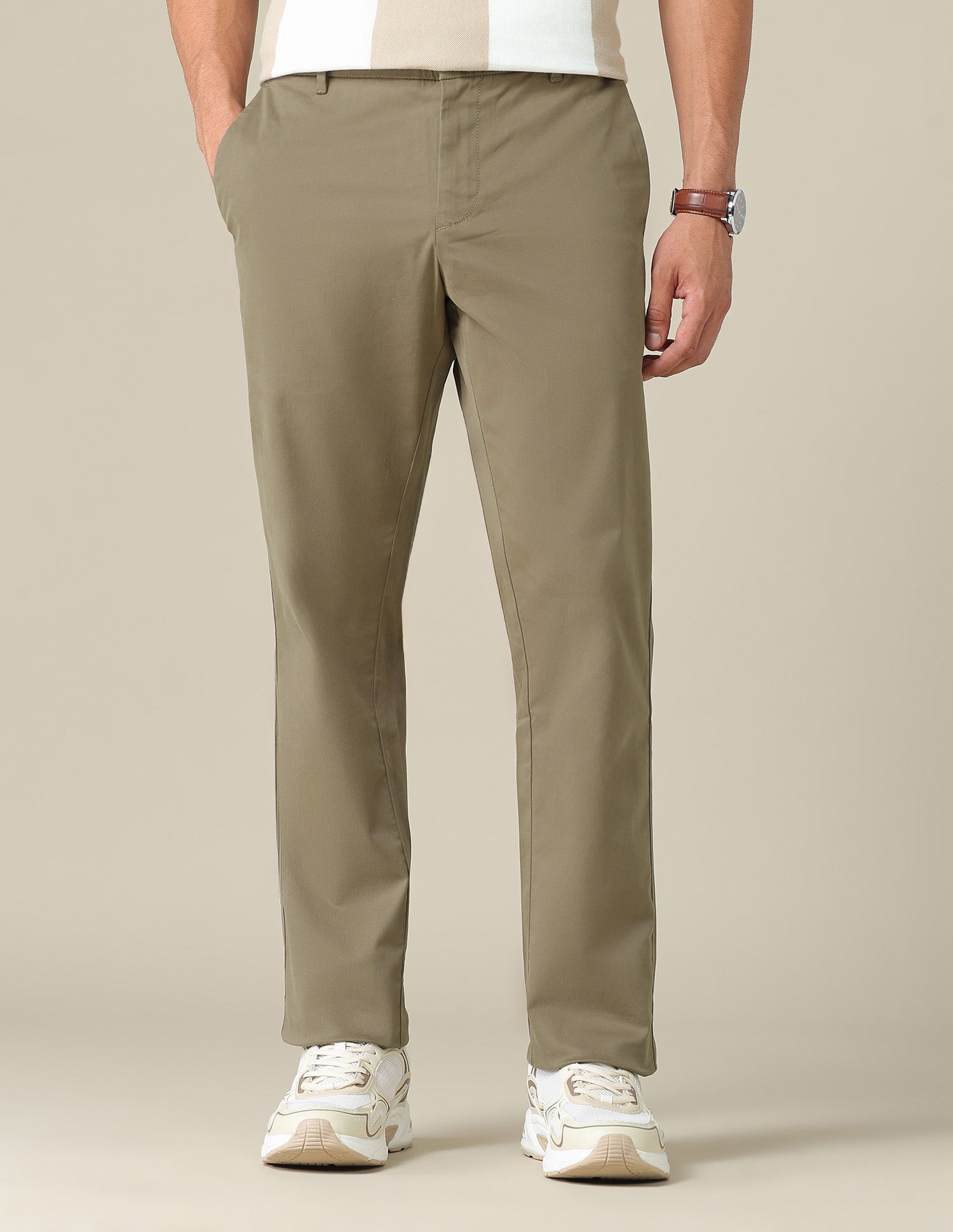Denver Slim Fit Dobby Trousers