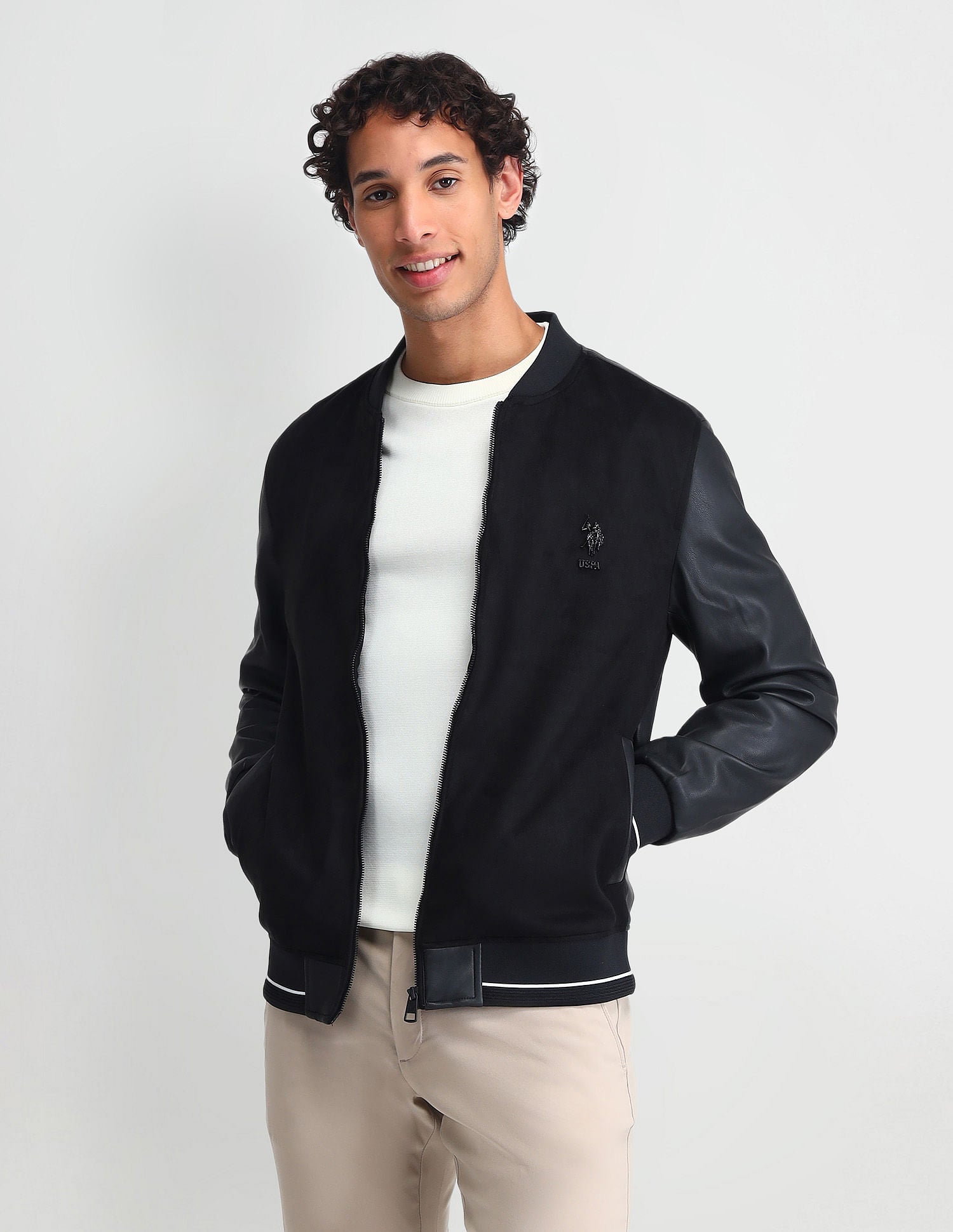 Embossed Branded Bomber Jacket