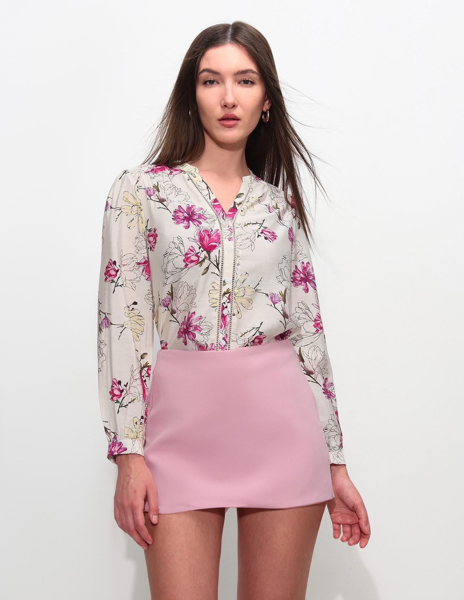 Relaxed Fit Floral Printed Top