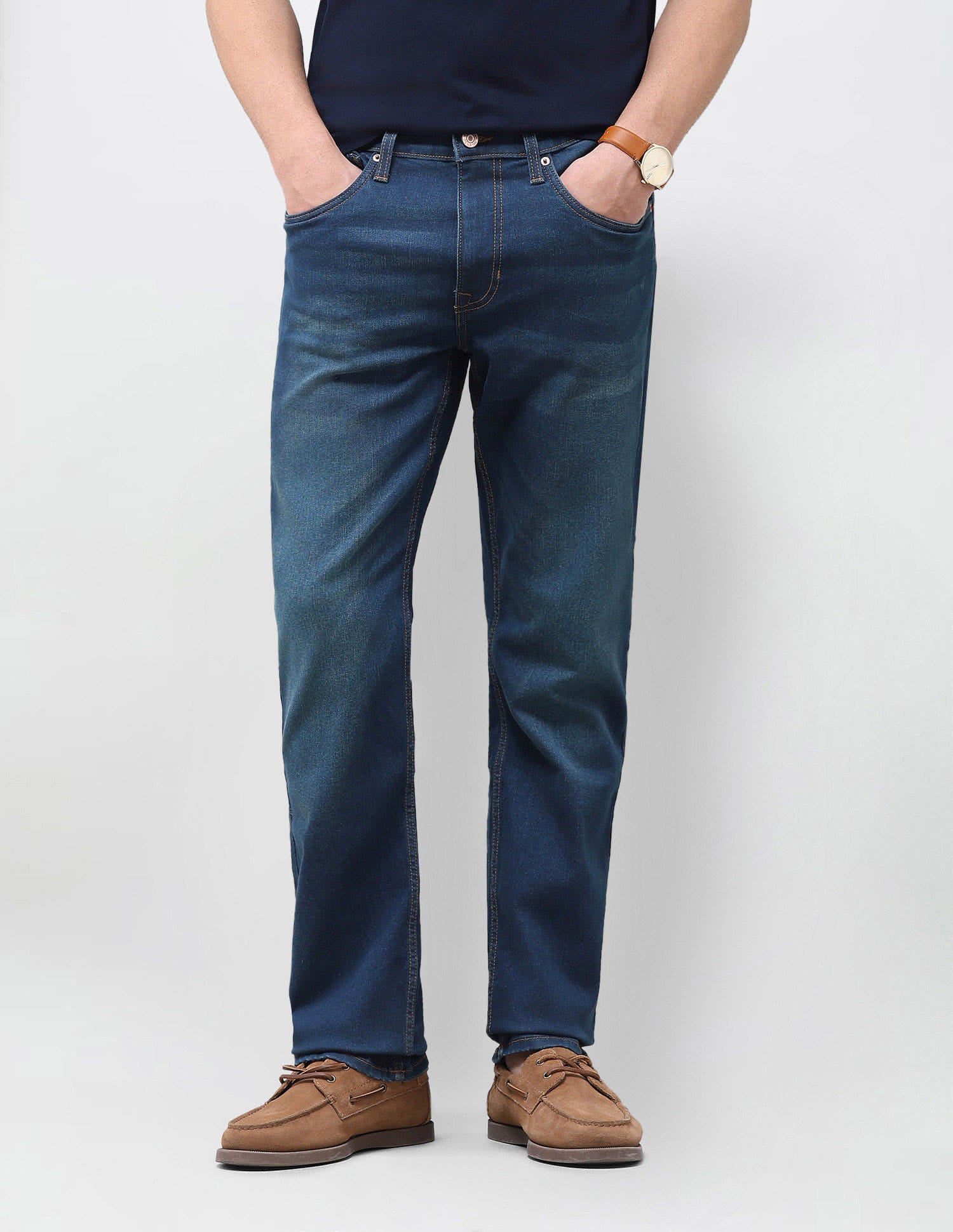 Solid Slim Fit Jeans Blue - U.S. Polo Assn. India | Large