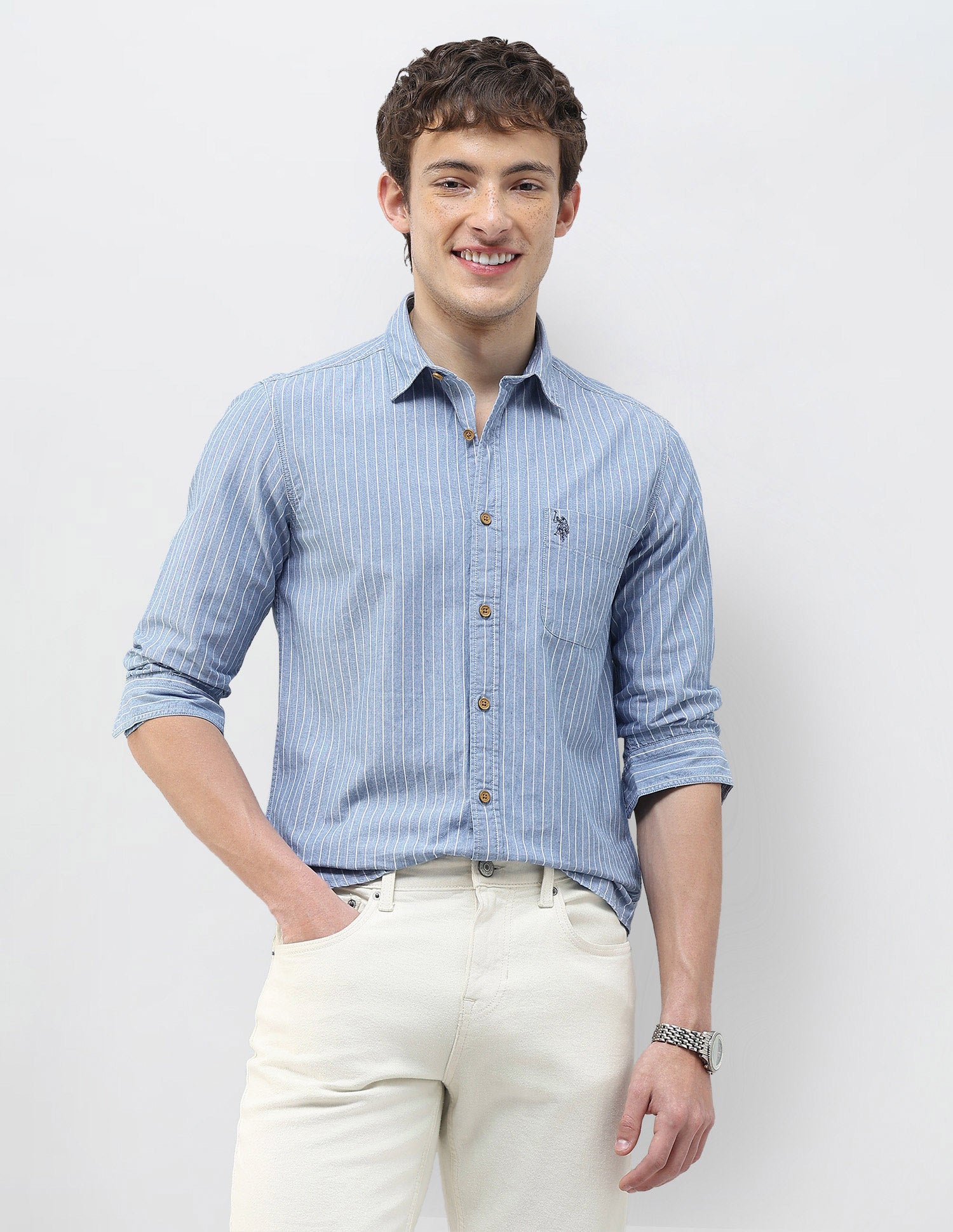 Vertical Striped Regular Fit Shirt