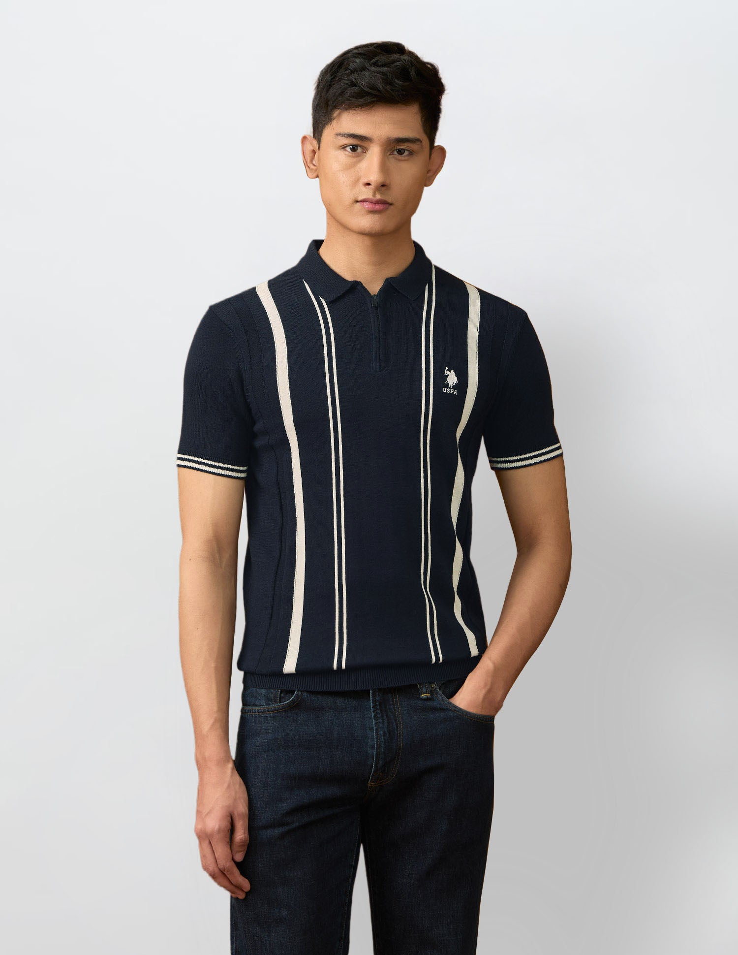 Pure Cotton Varsity Polo Shirt