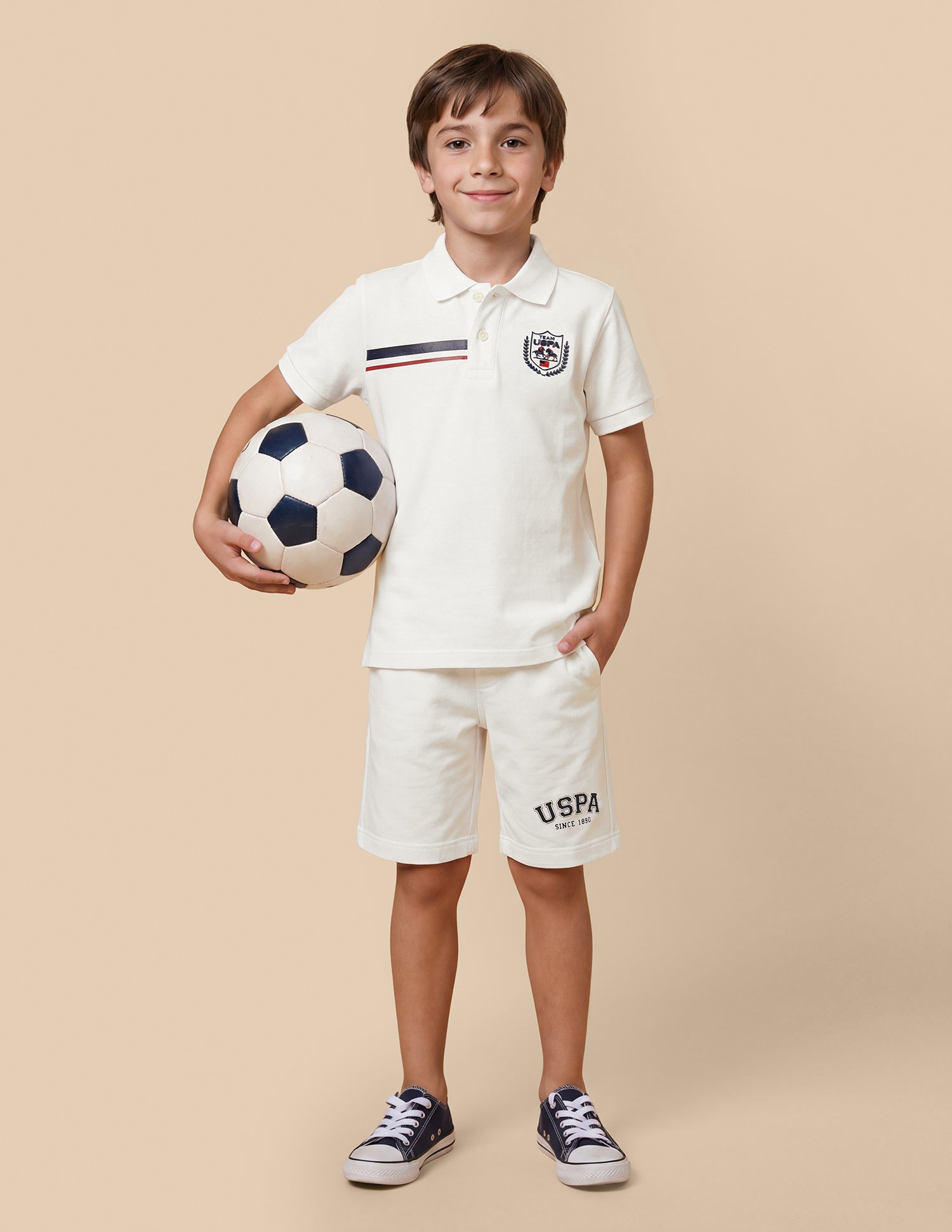 Solid Regular Fit Polo Shirt White - U.S. Polo Assn. India | Large
