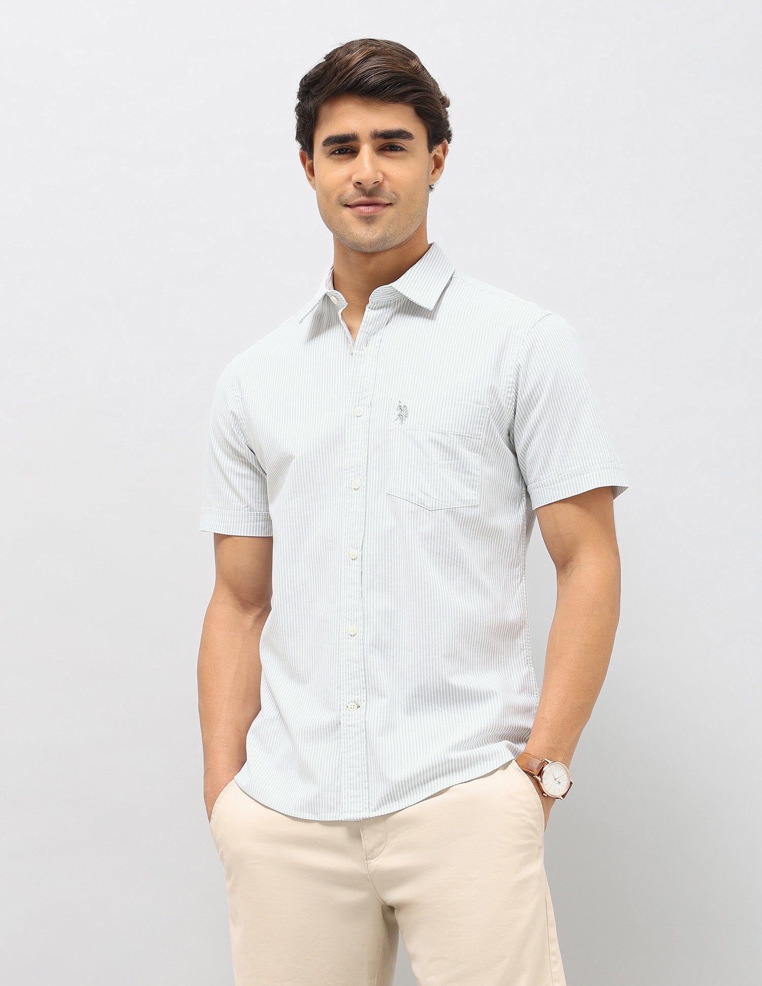 Vertical Striped Oxford Shirt