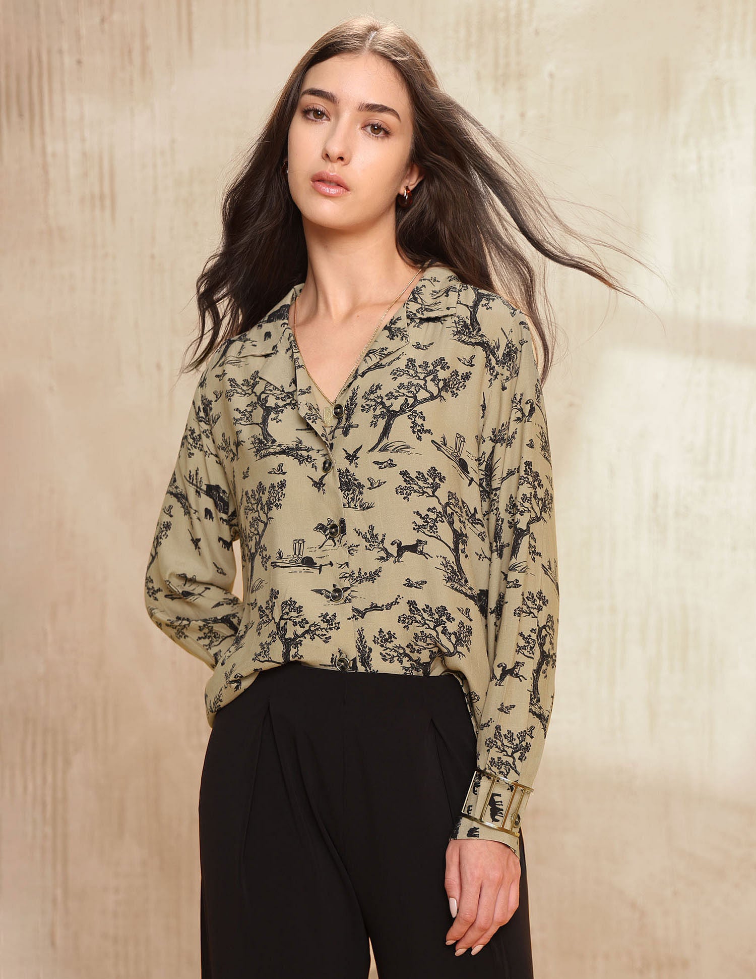 Regular Fit Floral Printed Shirt