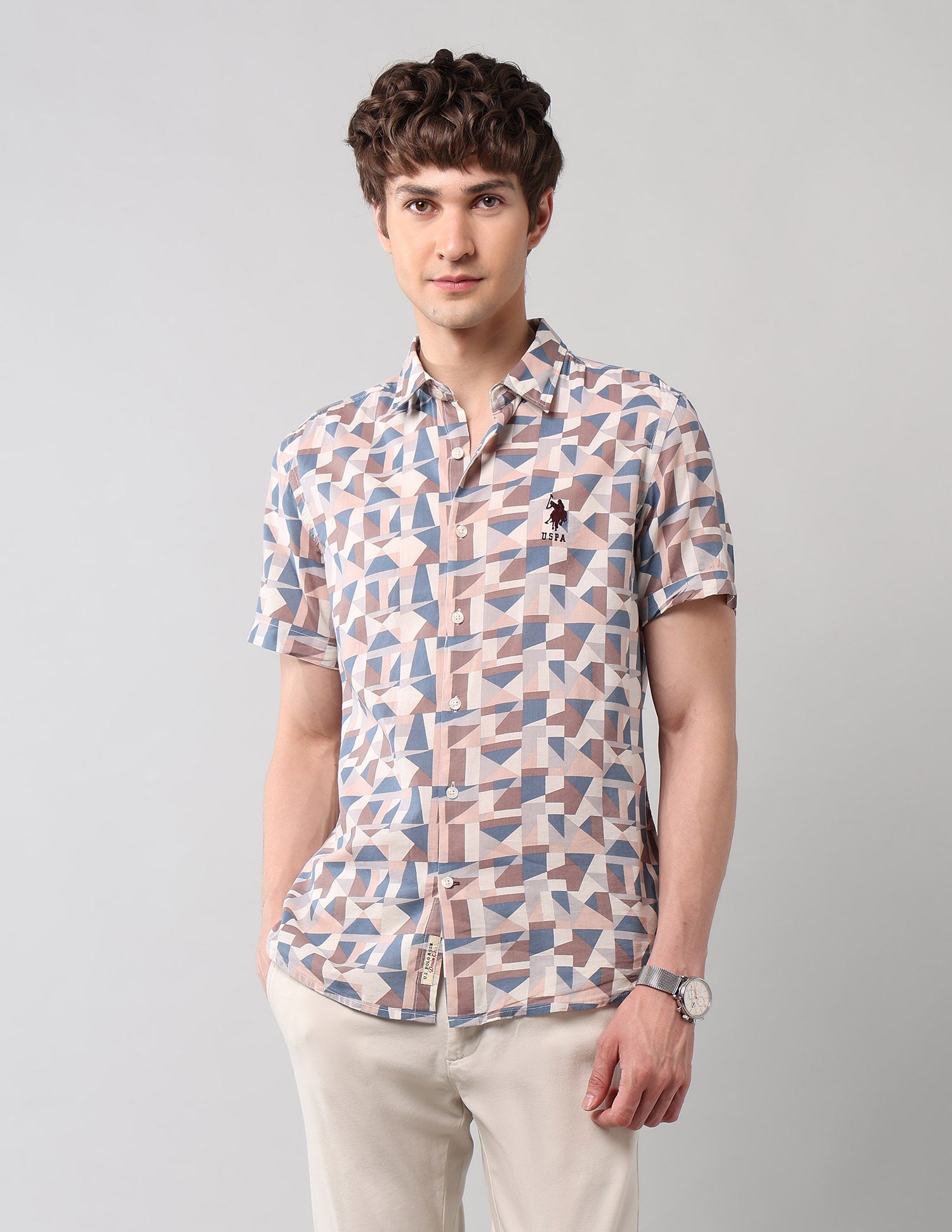 Geometric Printed Regular Fit Shirt