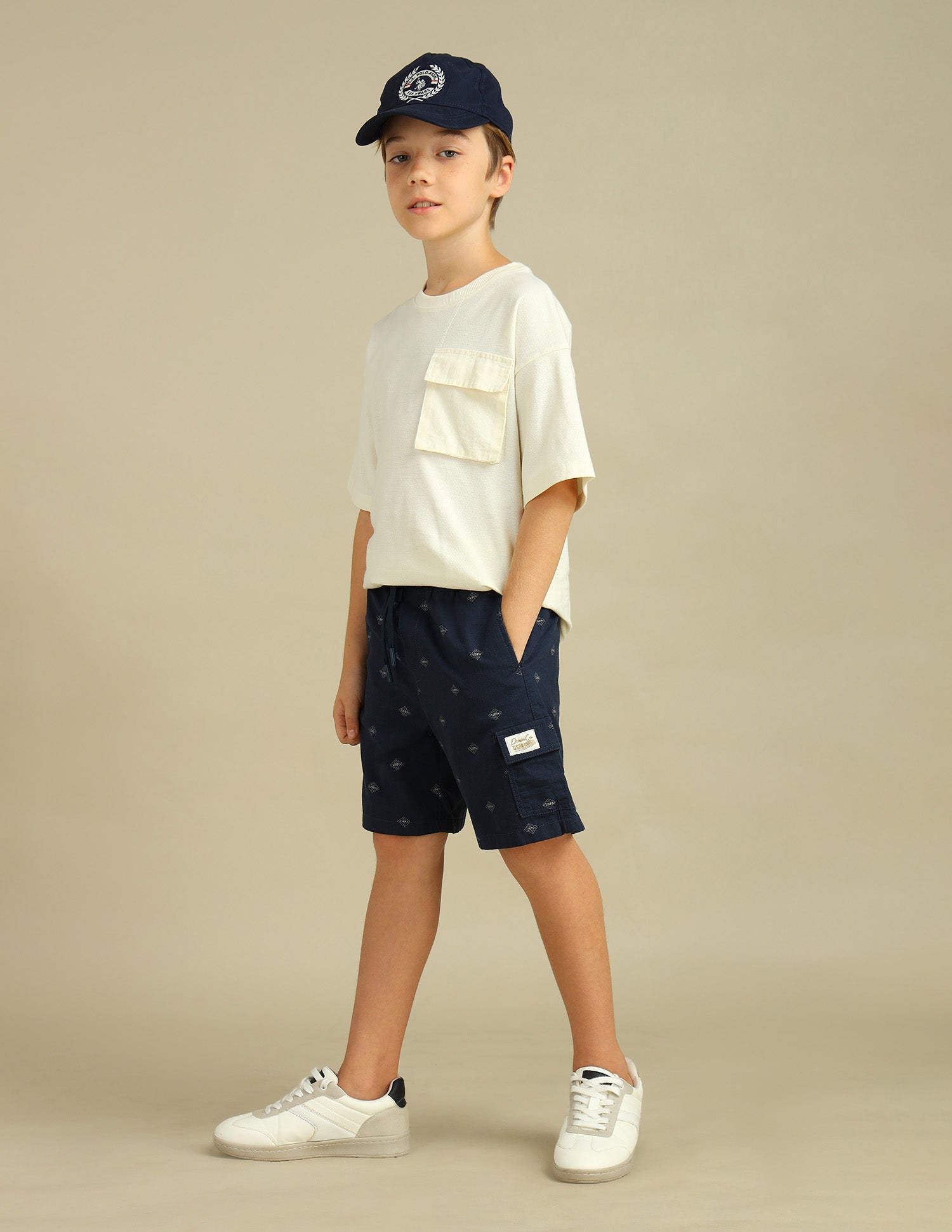 Boys Brand Printed Regular Fit Shorts