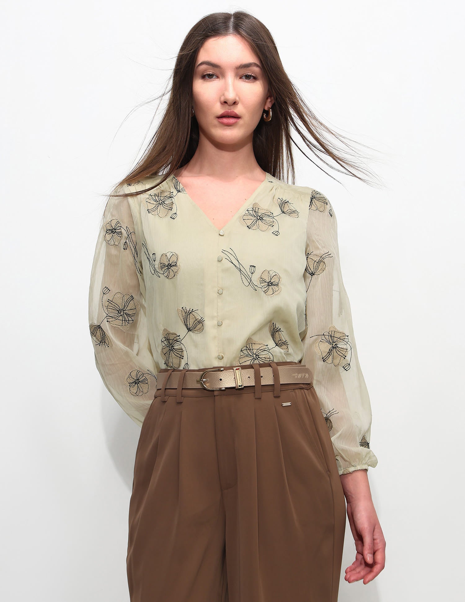 Relaxed Fit Floral Printed Top