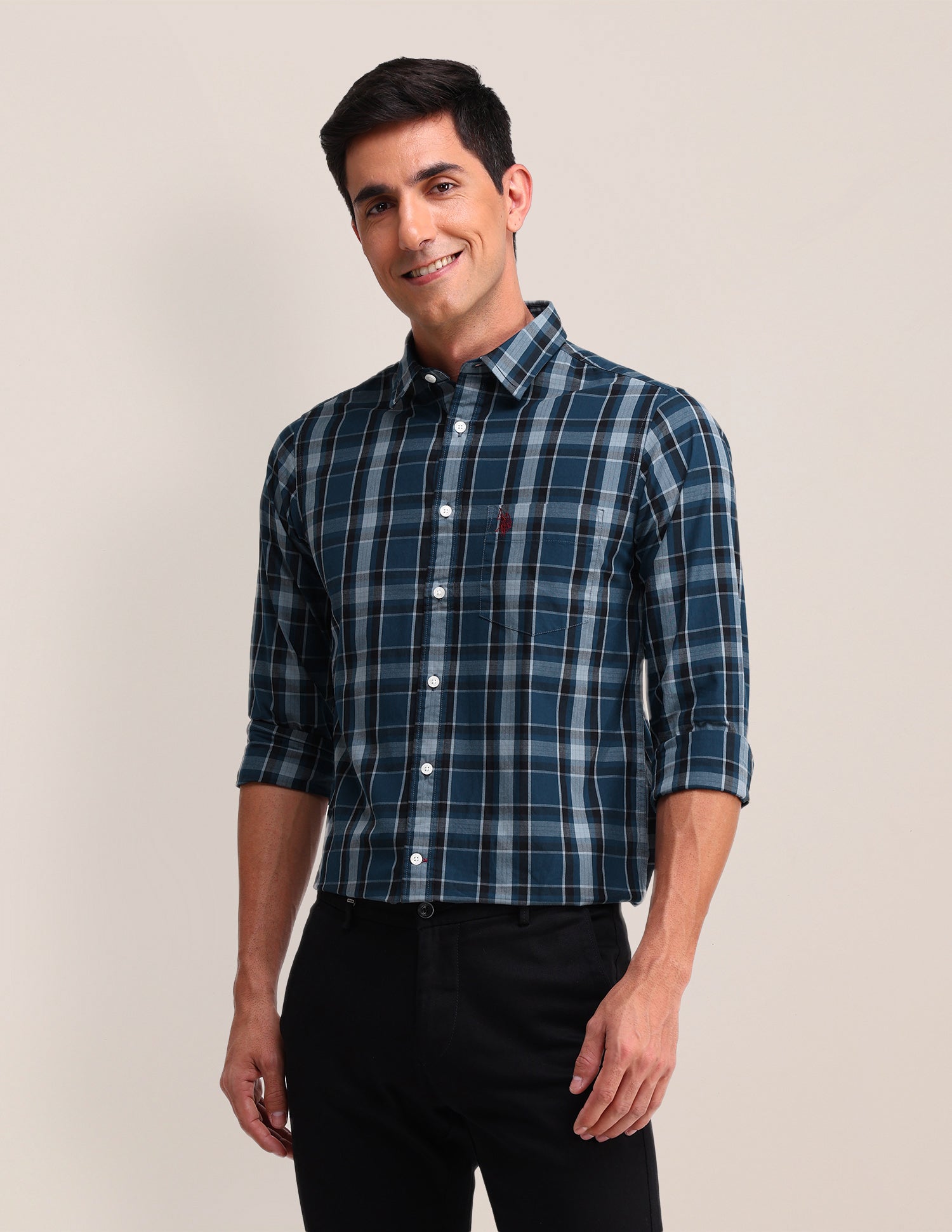 Plaid Checked Poplin Shirt