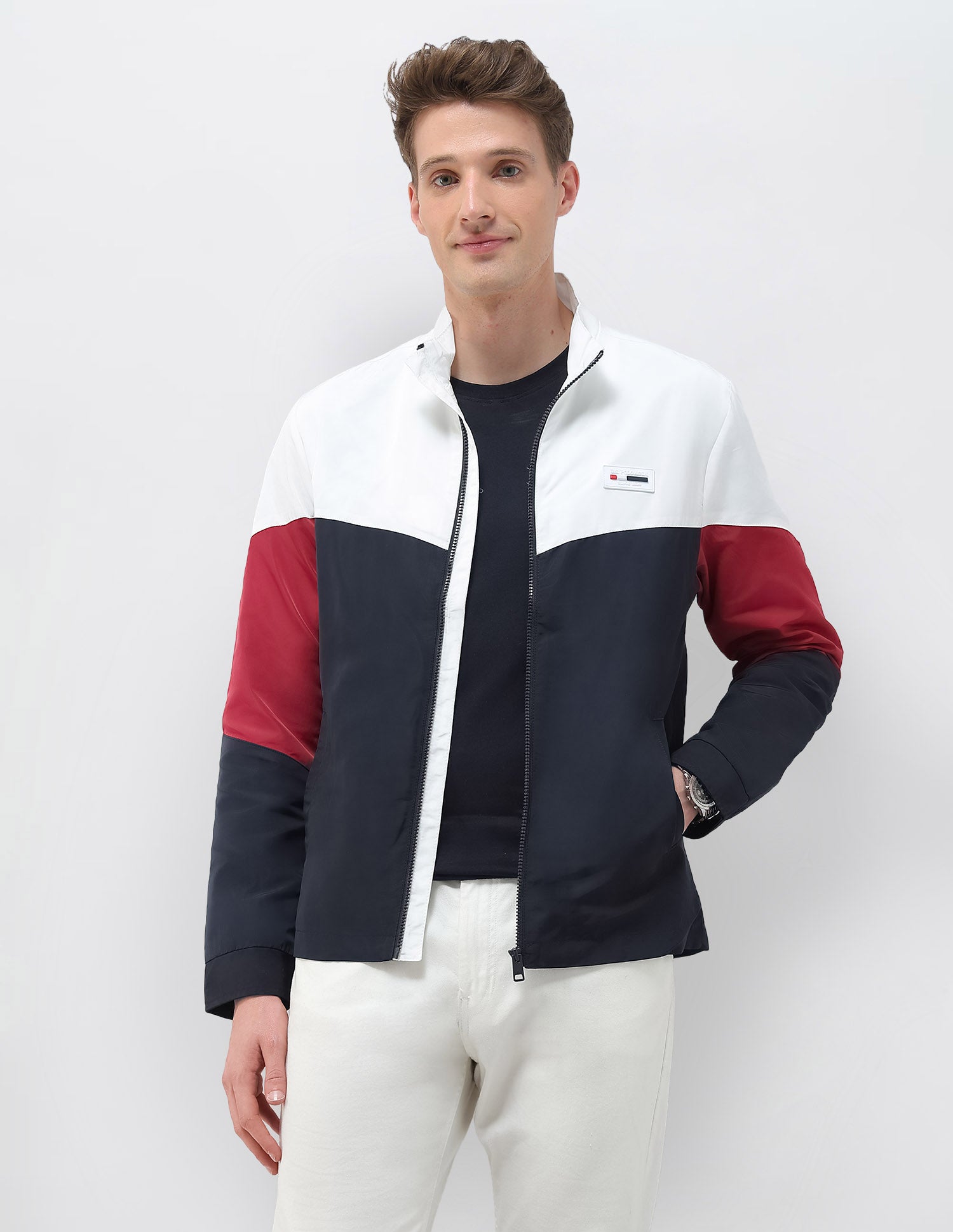 Colour Blocked Windcheater Jacket
