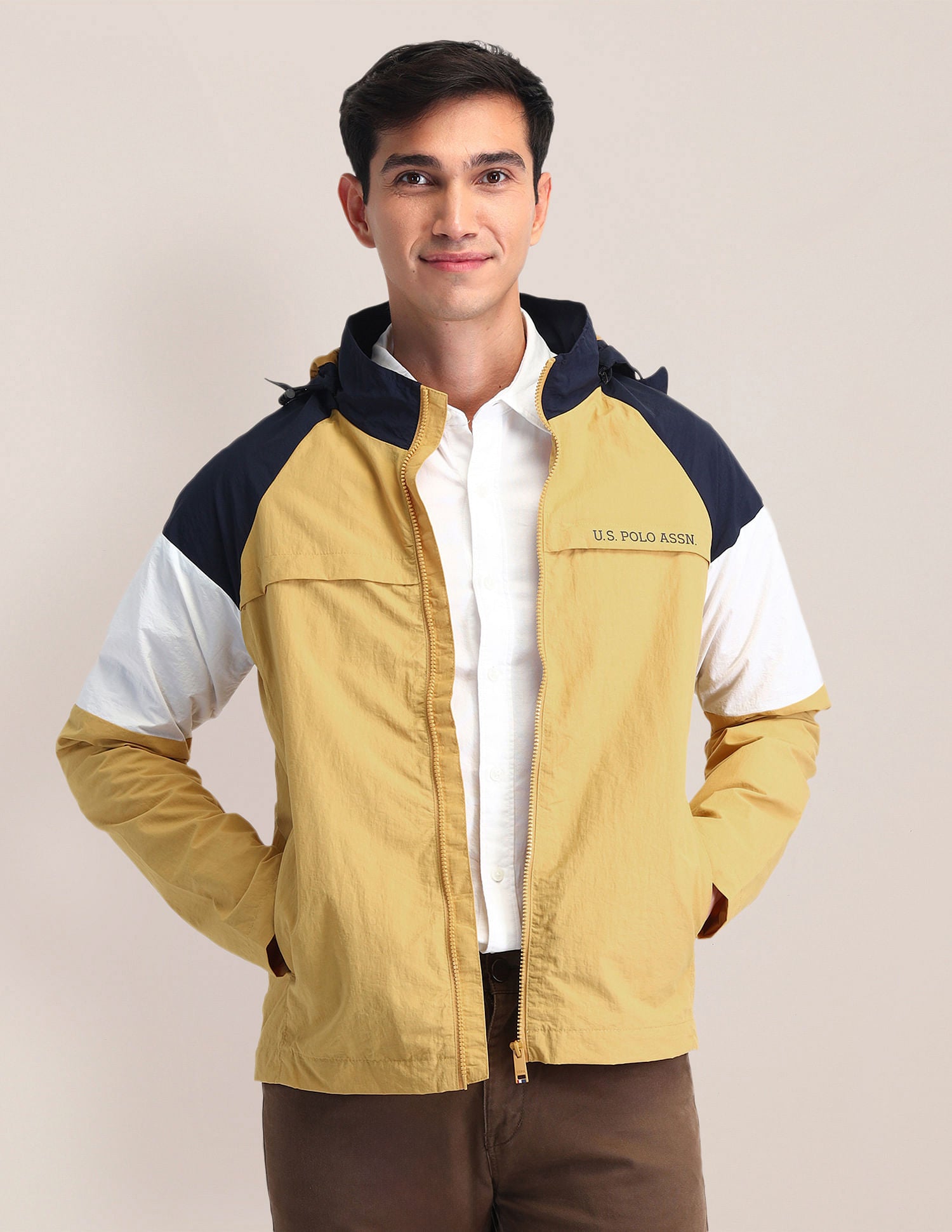 Regular Fit Solid Padded Jacket