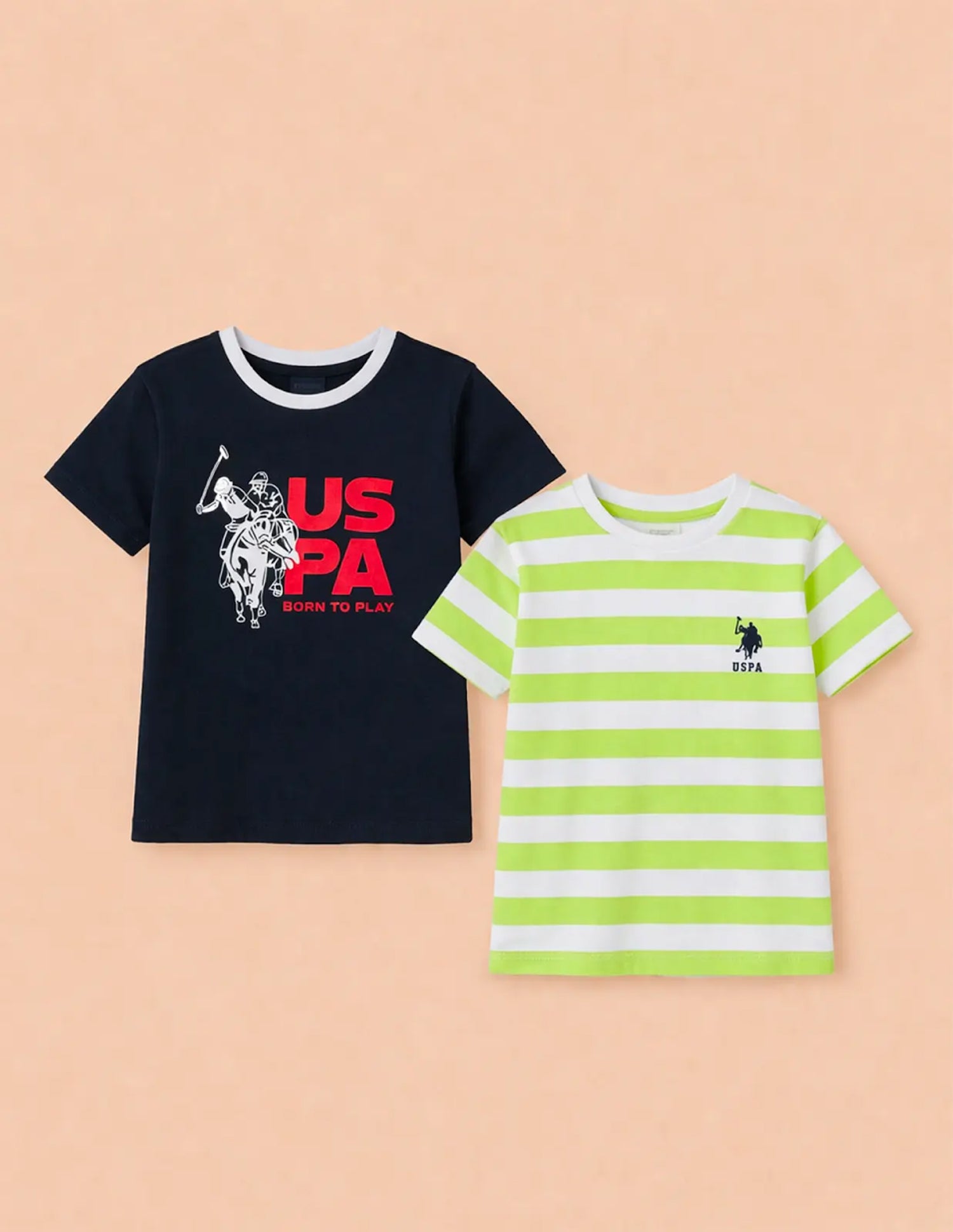 Printed Regular Fit T-Shirt - Pack Of 2 Assorted - U.S. Polo Assn. India | Large