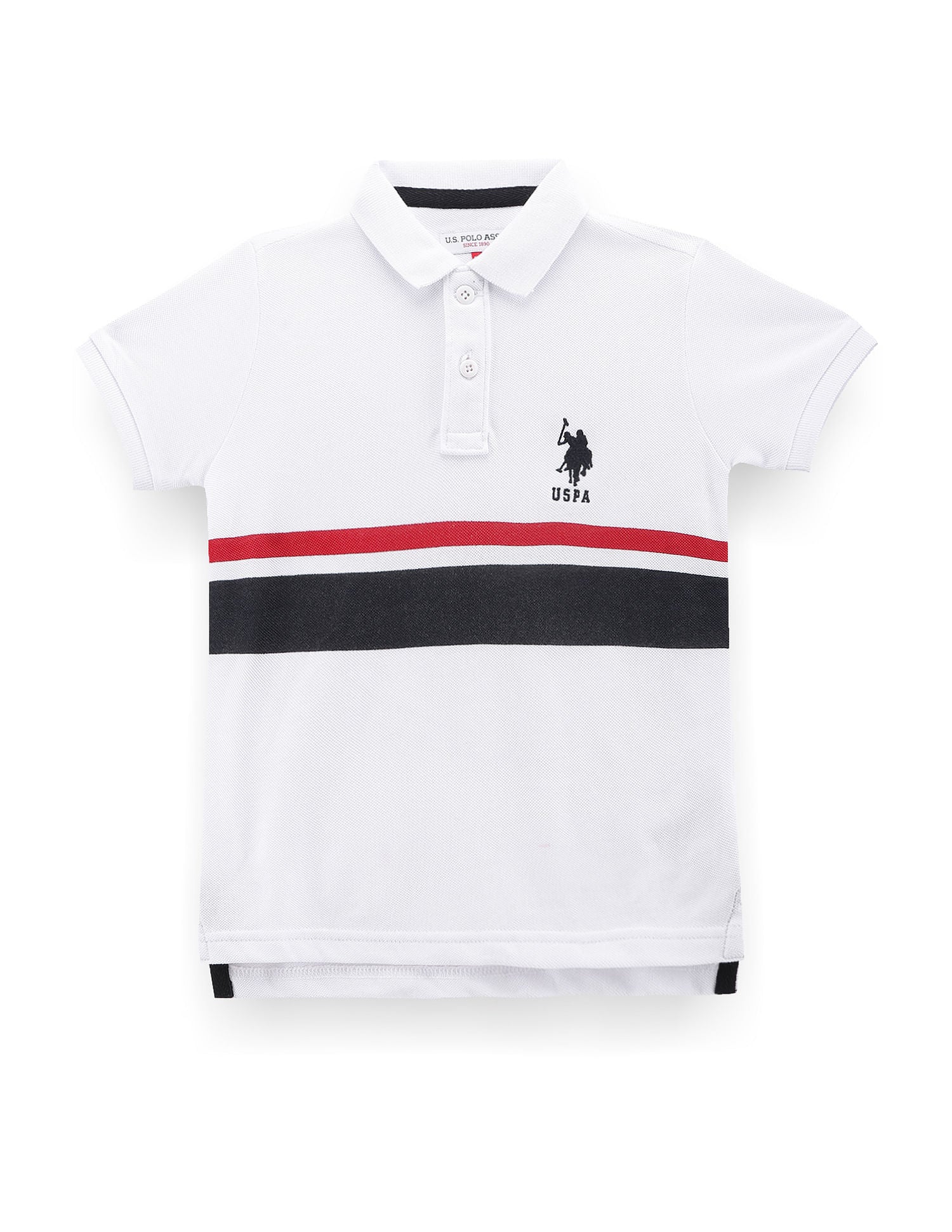 Boys Contrast Stripe Polo Shirt