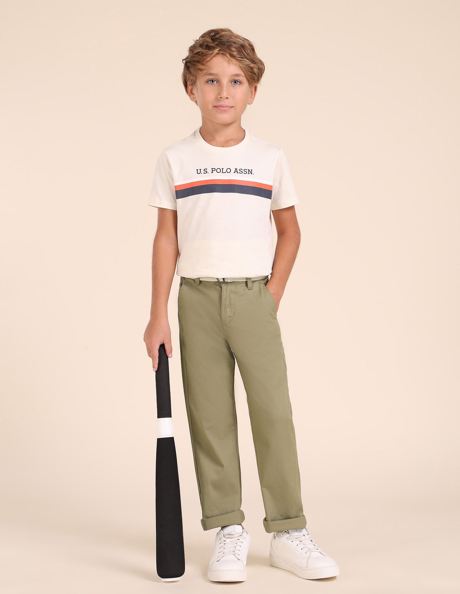 Boys Pure Cotton Slim Fit Trousers