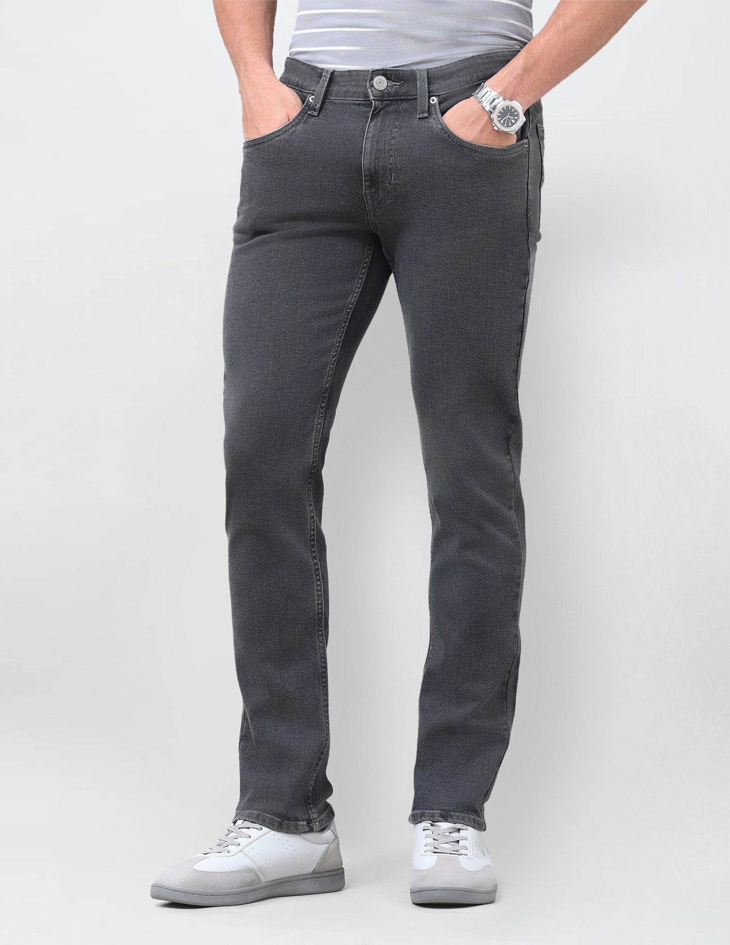 Brandon Slim-Tapered Fit Grey Jeans