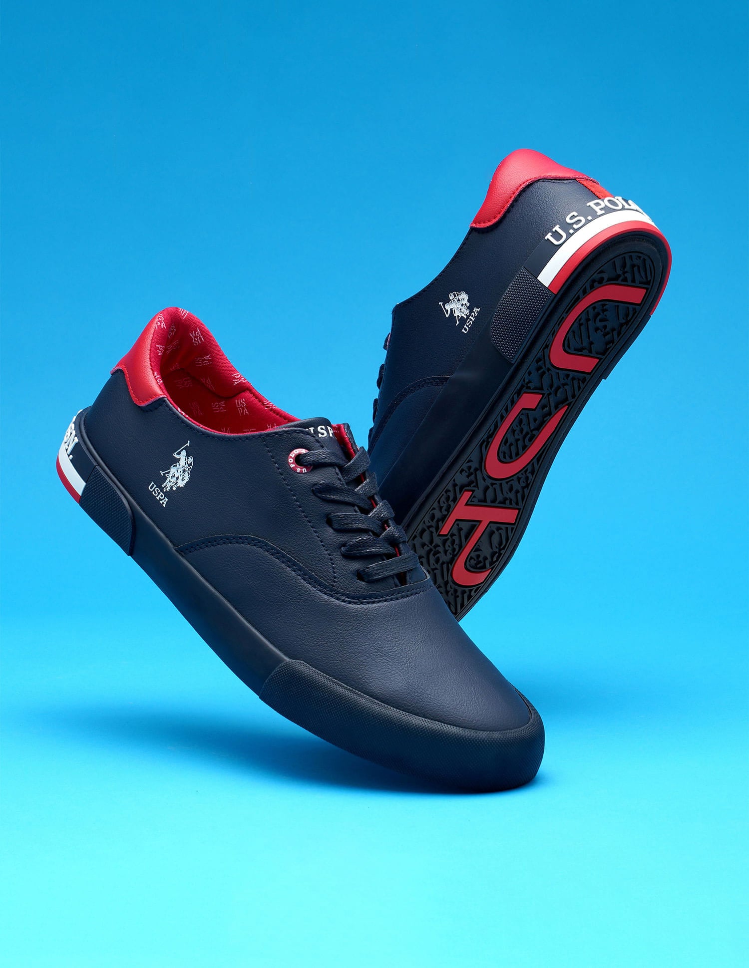 Men Round Toe Erland 4.0 Sneakers Navy - U.S. Polo Assn. India | Large