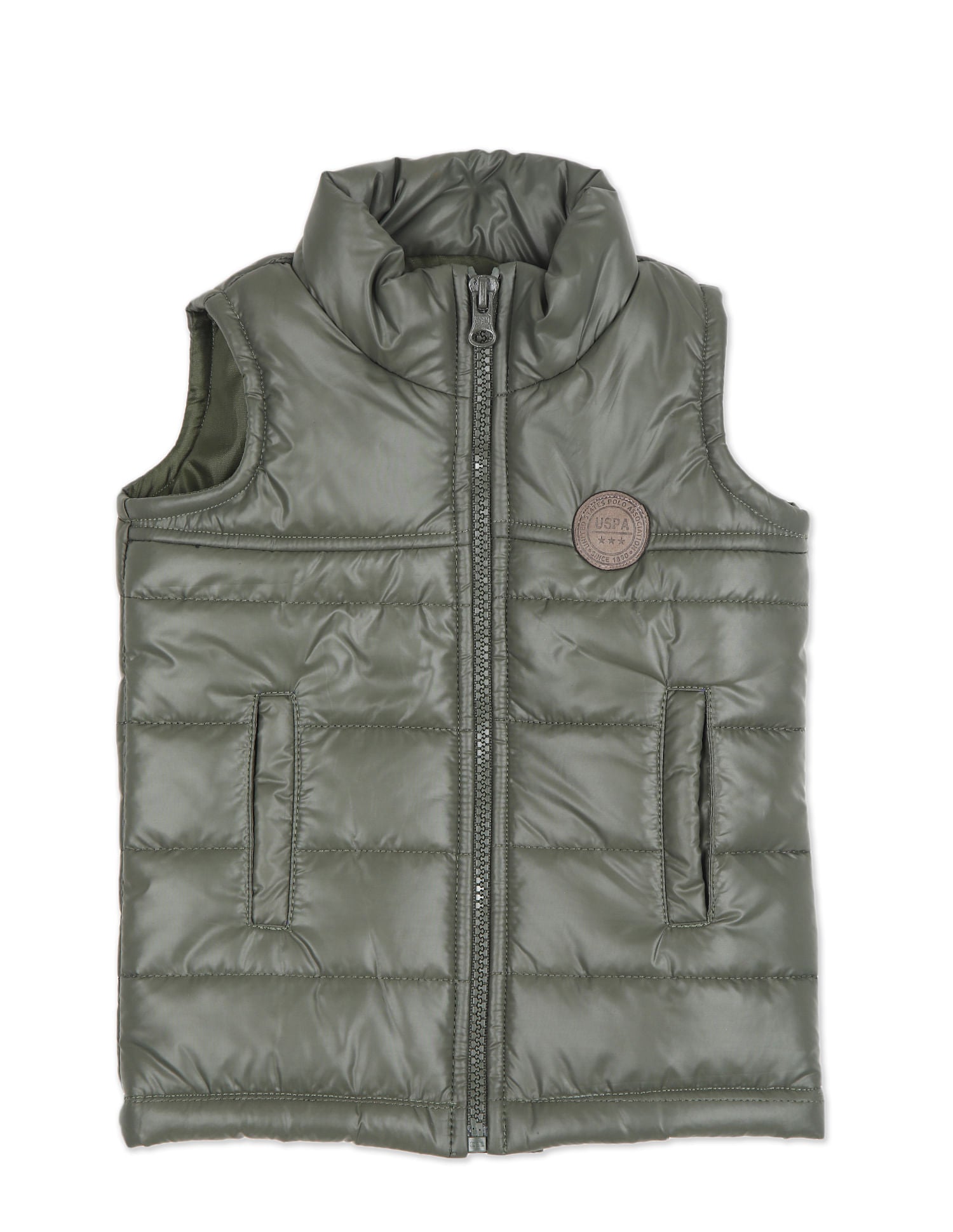High Neck Sleeveless Puffer Jacket