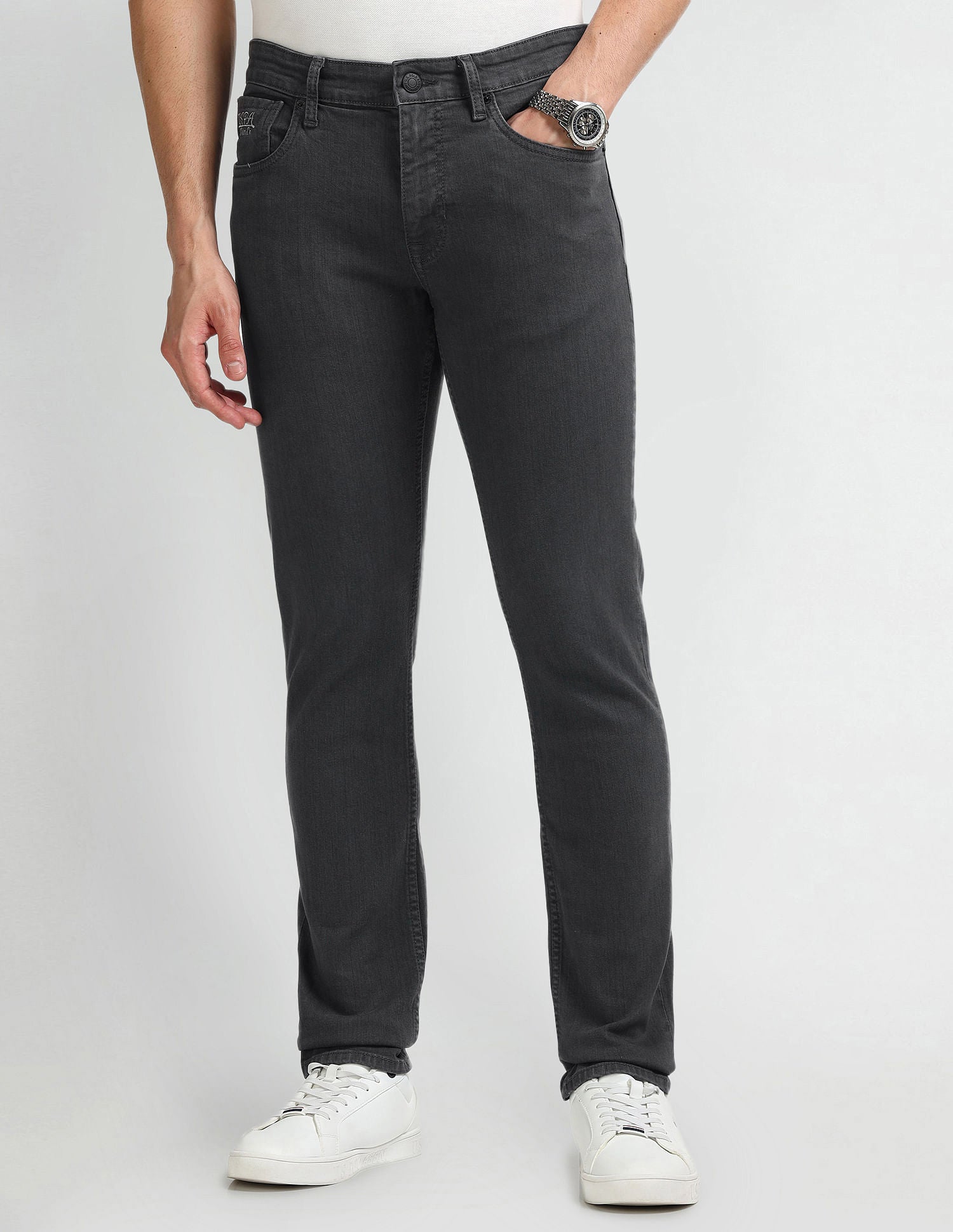 Brandon Slim Tapered Black Jeans Black - U.S. Polo Assn. India | Large